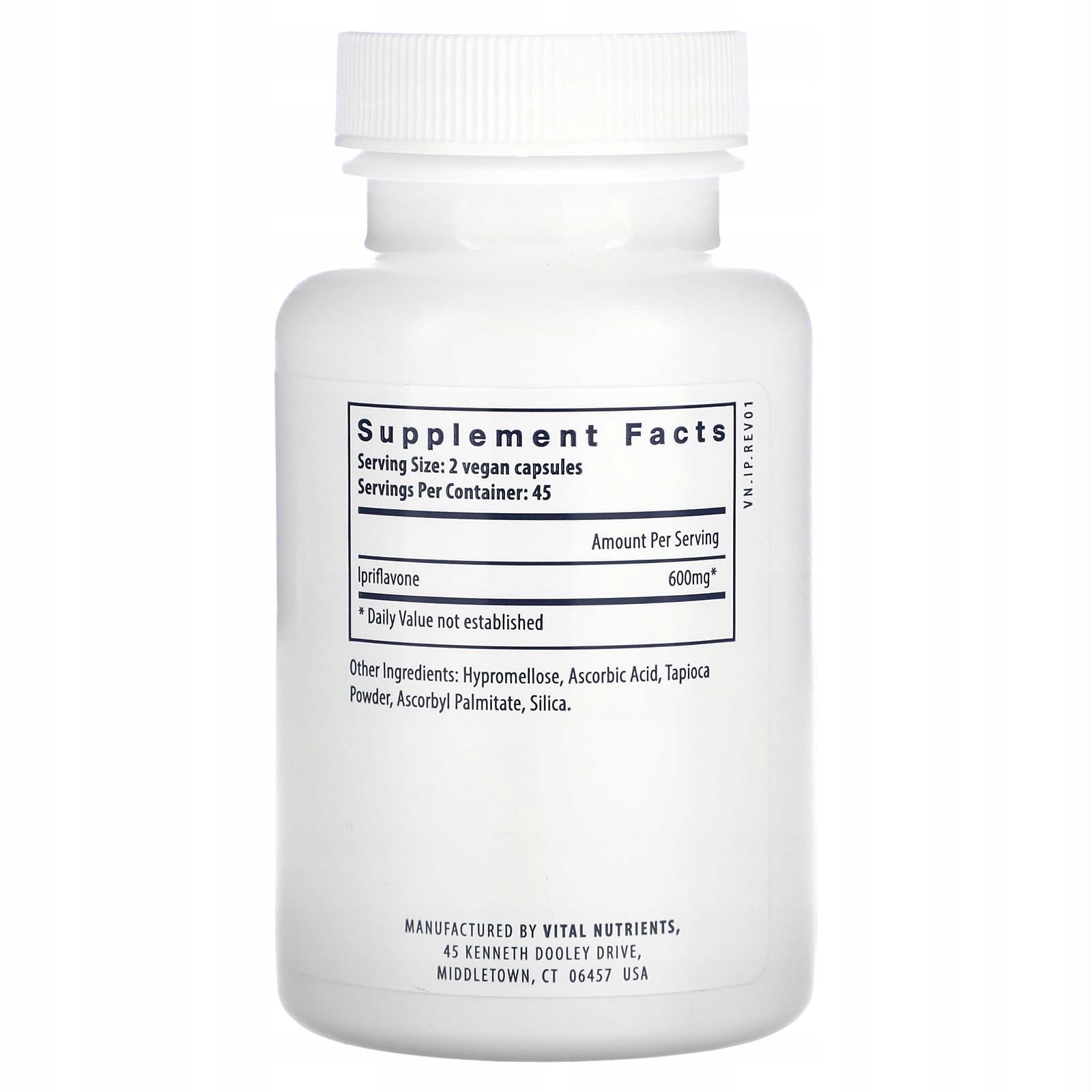 Vital Nutrients, Ipriflavone 600 mg, 90 vegan capsules (300 mg per kaps) Expiration date at least 3 months from the date of purchase
