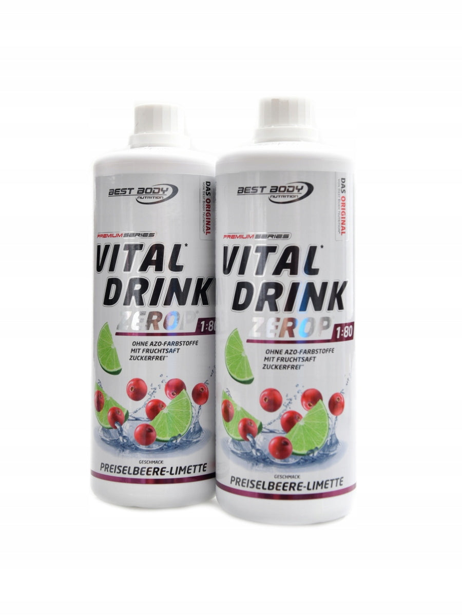 Vital drink Zerop 2 x 1000 ml brusinka s limetou DUOPACK