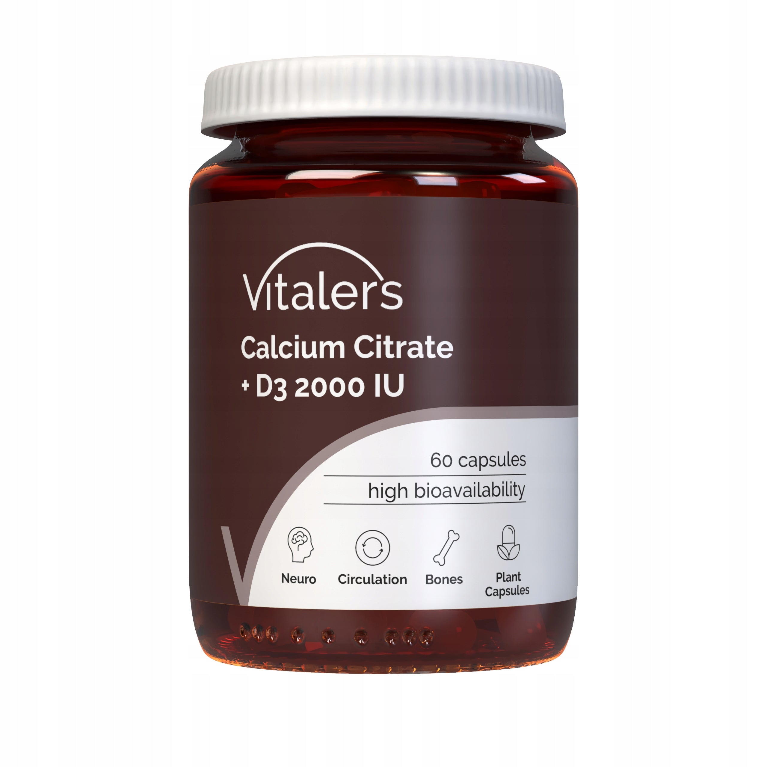 Vitaler's Calcium Citrate Vitamin D3 + Calcium Bone Resistance 60 Capsules Brand Vitaler's