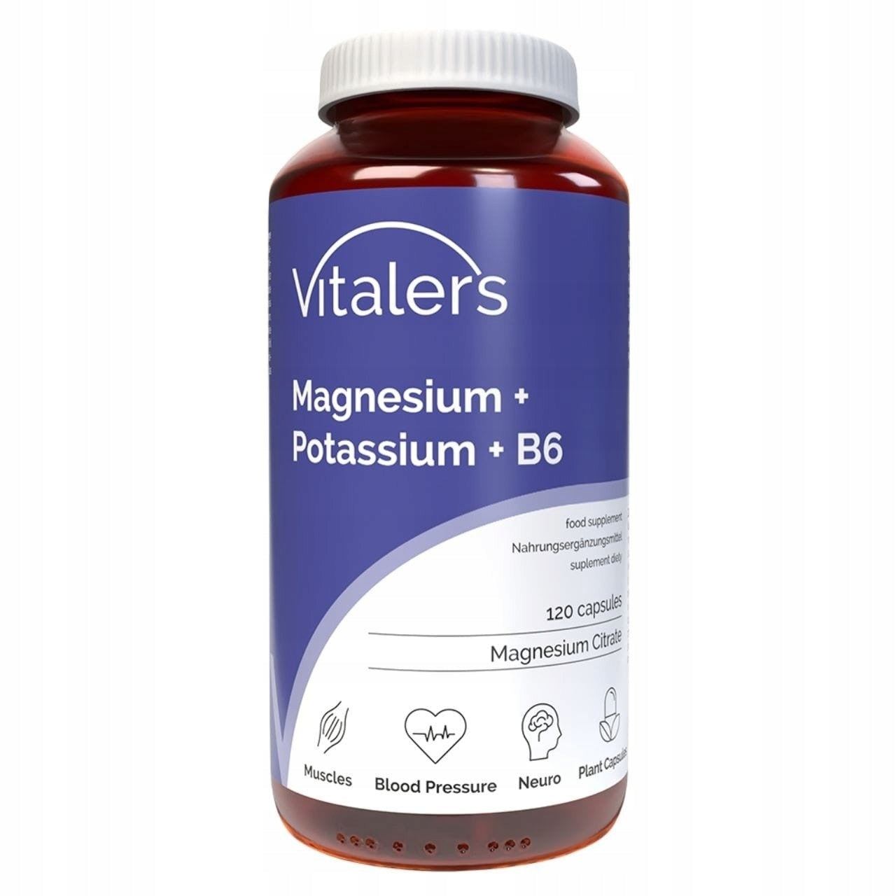 Vitaler's Magnesium 100 mg + Potassium 150 mg + B6 6 mg 120 capsules