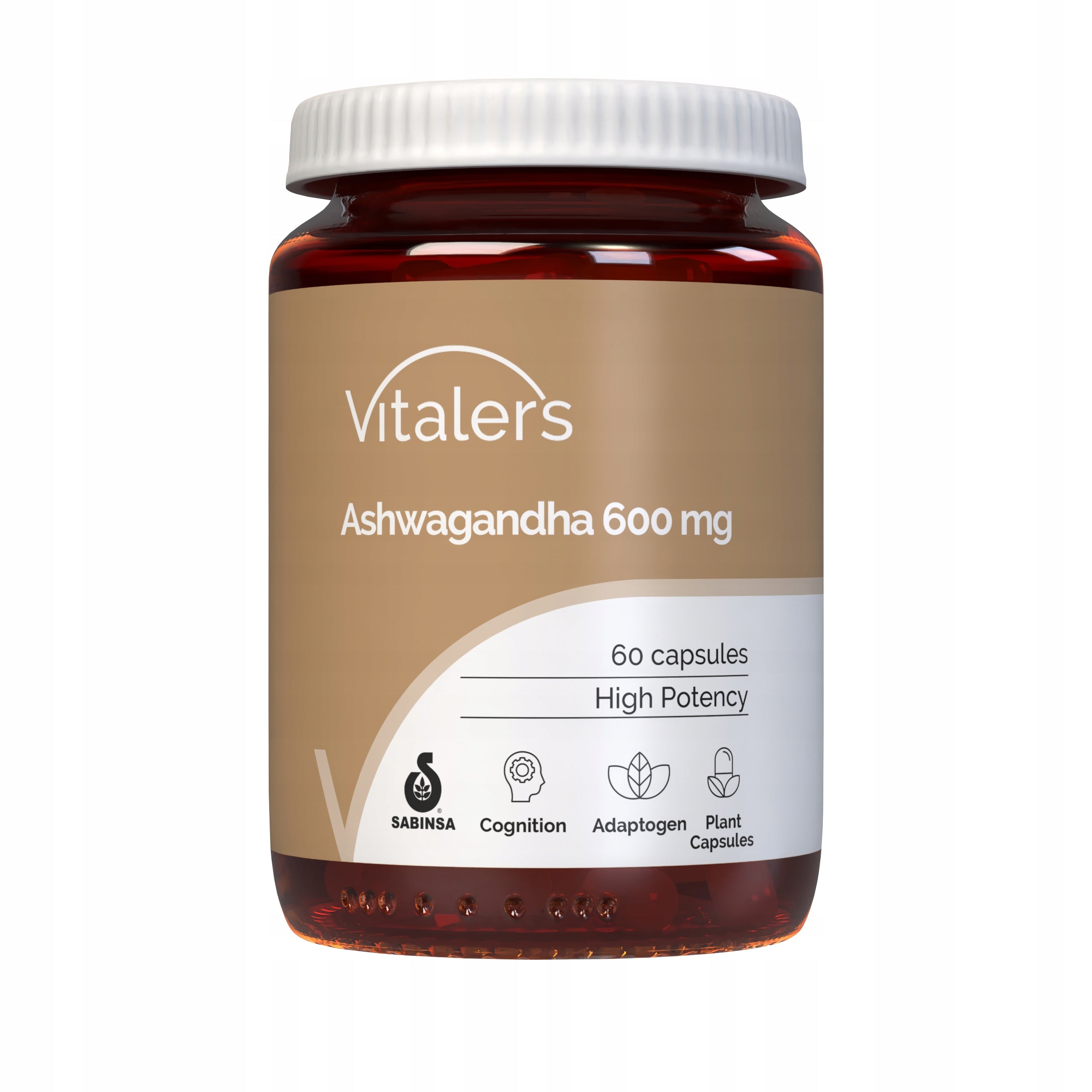 Vitalers Ashwagandha Extract Withania 600 mg Indian Ginseng 60 capsules Packaging status original