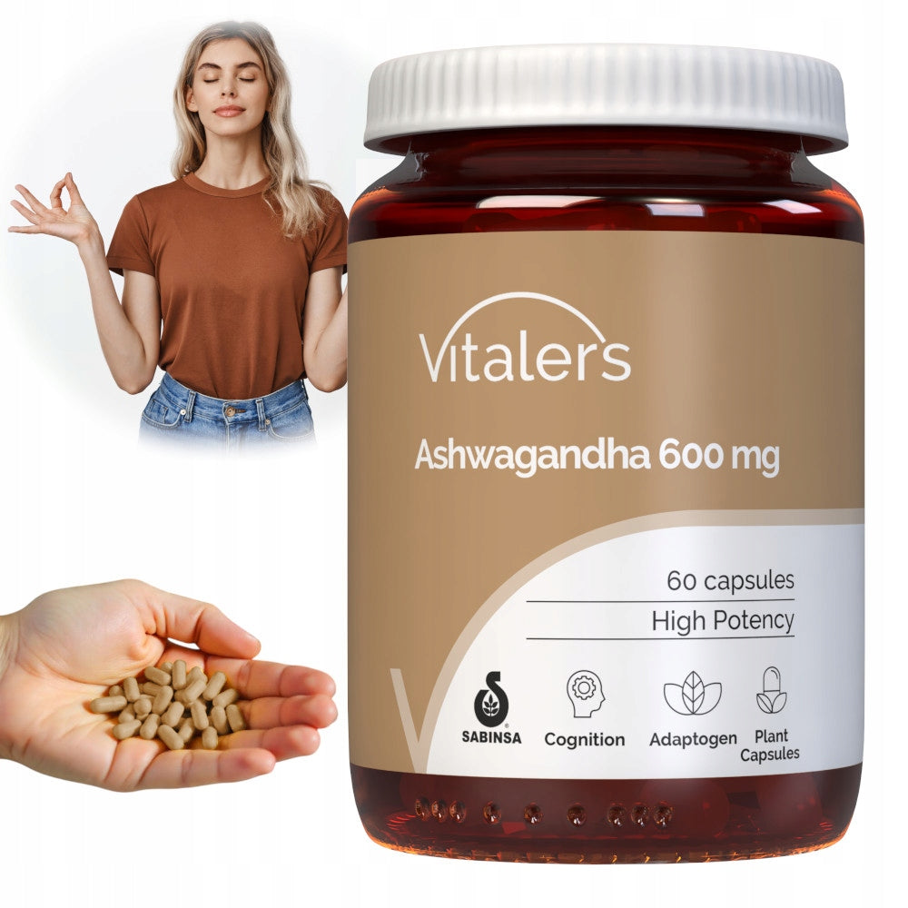 Vitalers Ashwagandha Extract Withania 600 mg Indian Ginseng 60 capsules