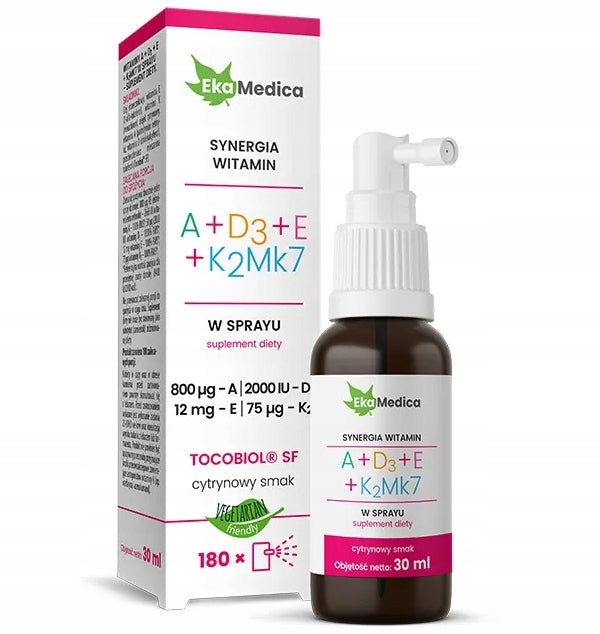 Vitamin A + D3 + E + K2Mk7 spray Ekamedica.