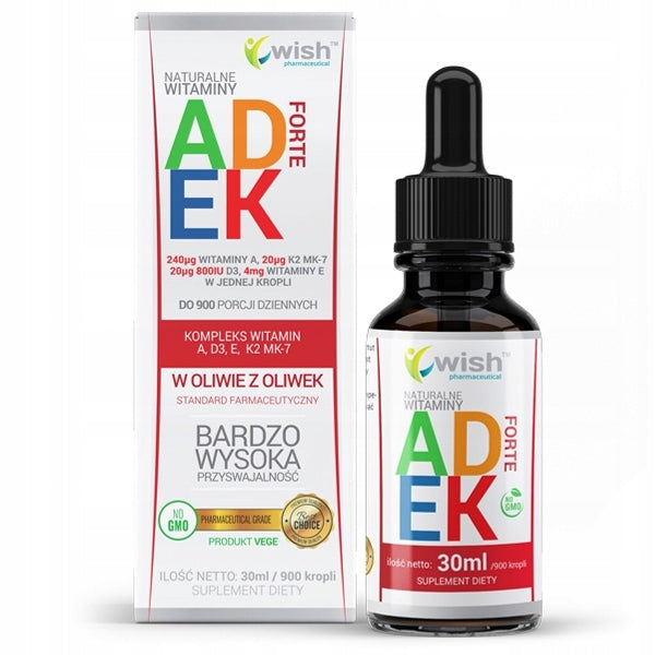 Vitamin ADEK Complex A D3 E K2 MK-7 in Drops 30ml