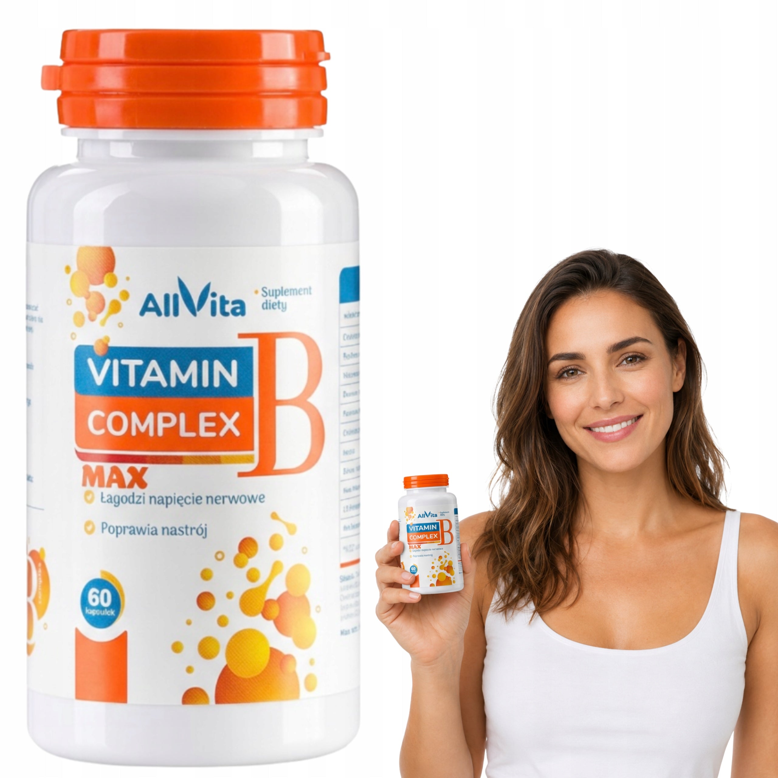 Vitamin B Complex MAX methylated B12 ALLVITA Dietary supplement 60 capsules