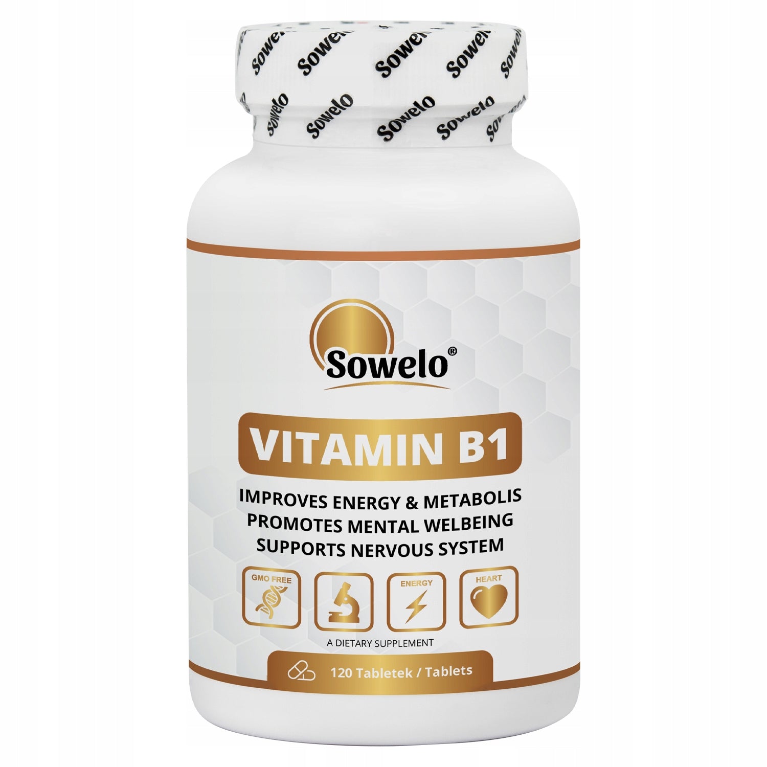 Vitamin B1 100 mg (Thiamin) 120 Tablets – Energy, Nerves – Sowelo