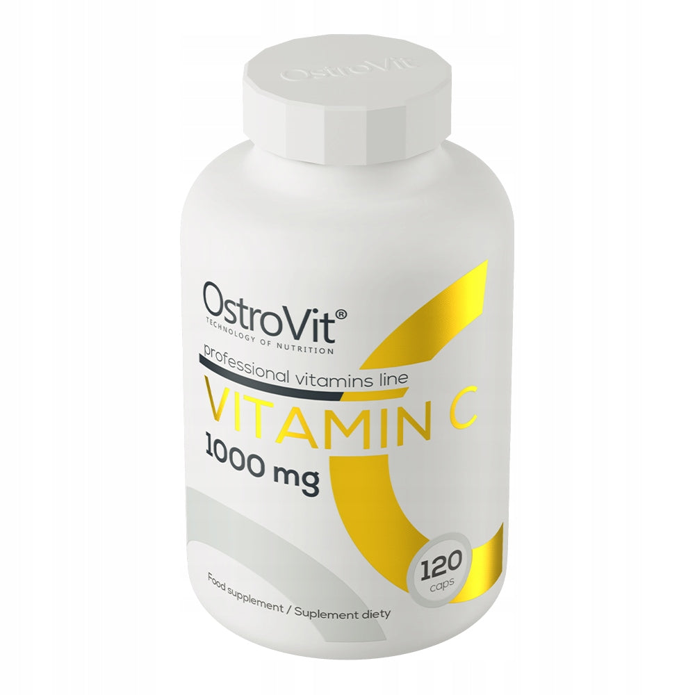 Vitamin C OstroVit 1000 mg 120 kaps L-ASCORBIC ACID Vitamin C 1250% RWS Brand OstroVit