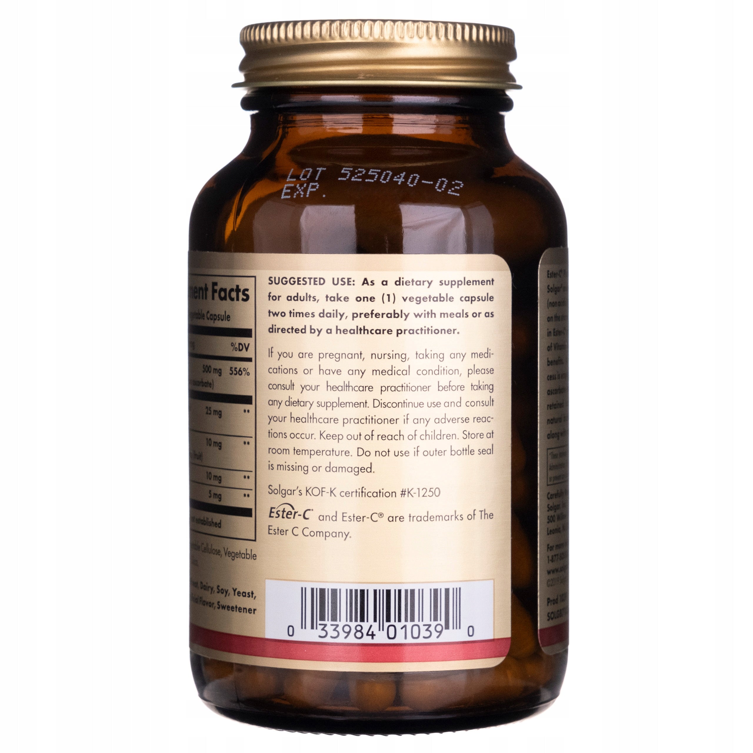 Vitamin C Solgar Ester C Plus Resistance 500 mg 100 capsules Brand Solgar