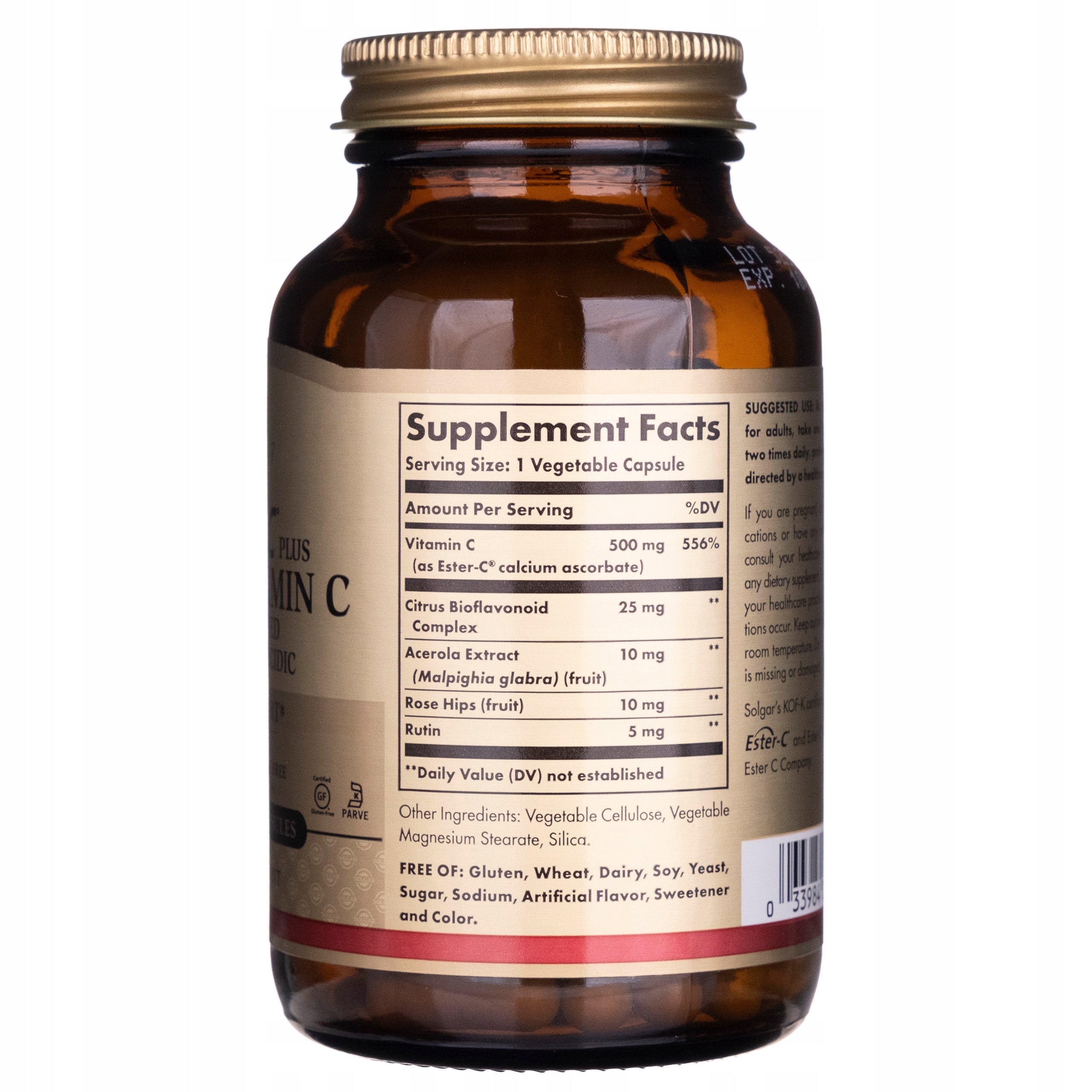 Vitamin C Solgar Ester C Plus Resistance 500 mg 100 capsules Packaging status original