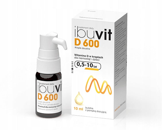 Vitamin D for children and infants Ibuvit D600 drops 10ml vitamins minerals Packaging status original