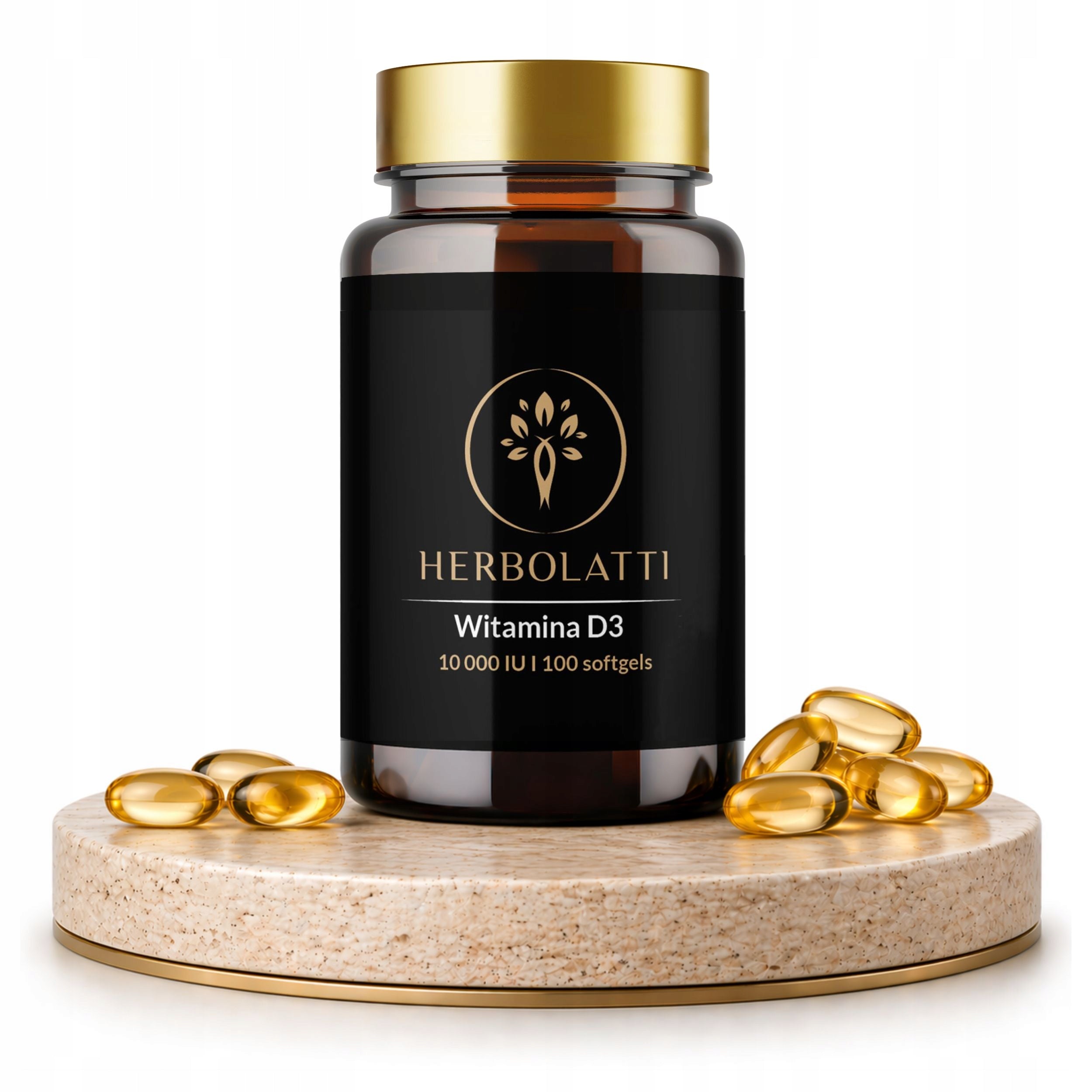 Vitamin D3 10000 IU 100 softgels bone resistance high dose Herbolatti