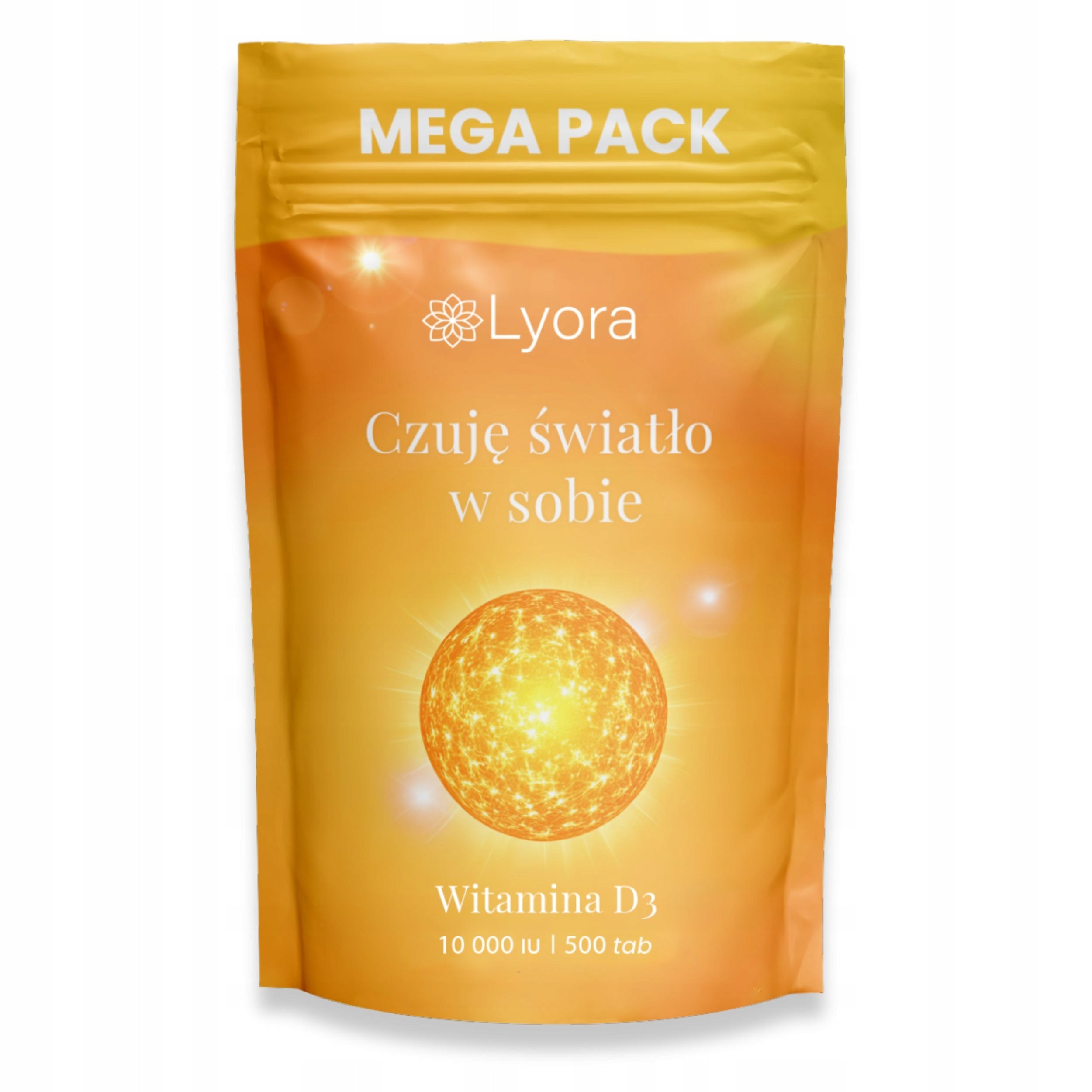 Vitamin D3 10000 IU 500 tablets Mega Pack Strong Teeth and Bones Lyora