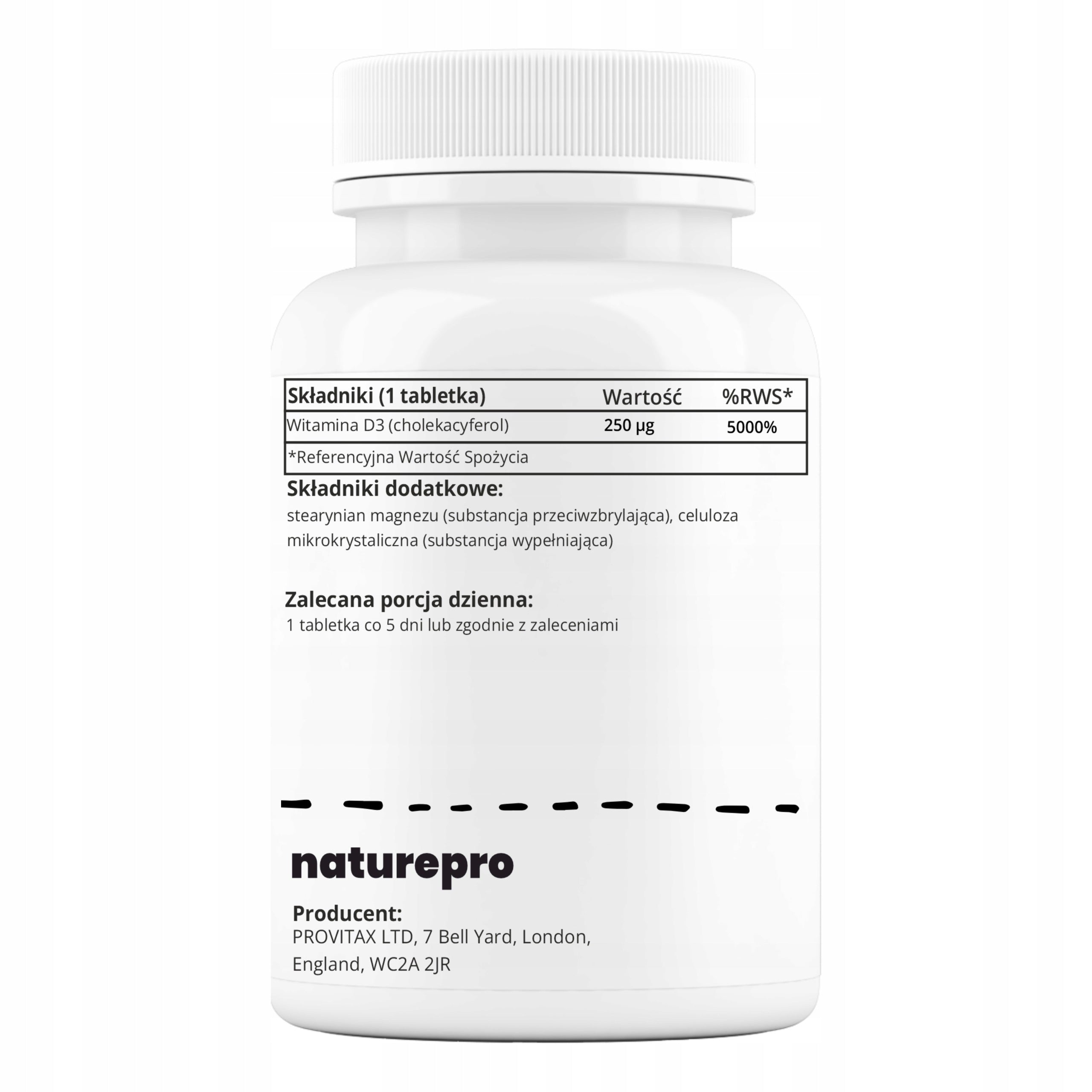 Vitamin D3 10000 IU 500 tablets NaturePRO Name other