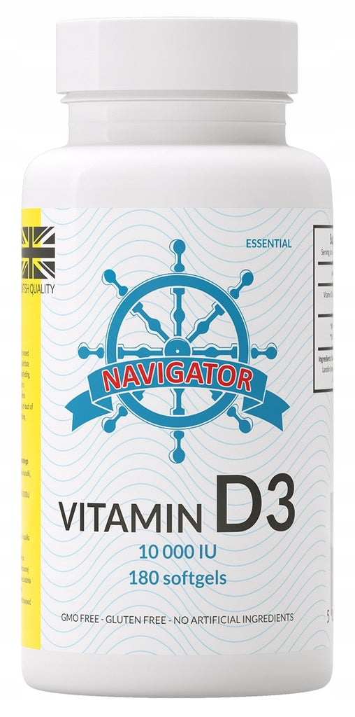 Vitamin D3 180 Capsules Immunity Healthy Bones Supplement Navigator