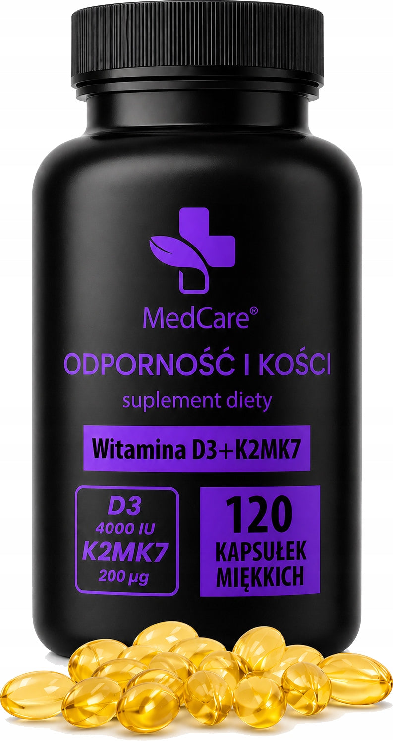 Vitamin D3 4000 IU + K2MK7 200 µg | OIL FORM | 120 soft capsules