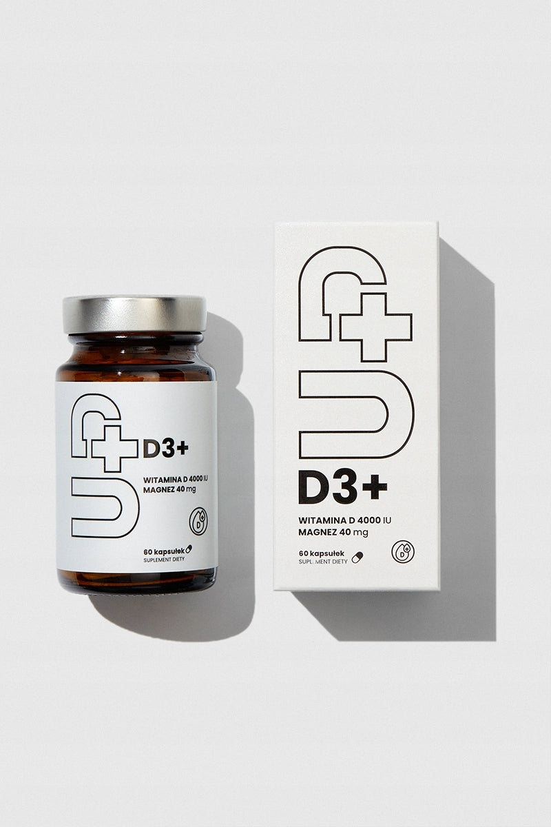 Vitamin D3 4000 IU with Magnesium UP Health Pharma 60k for Immunity Sleep UP D3+ Packaging status original