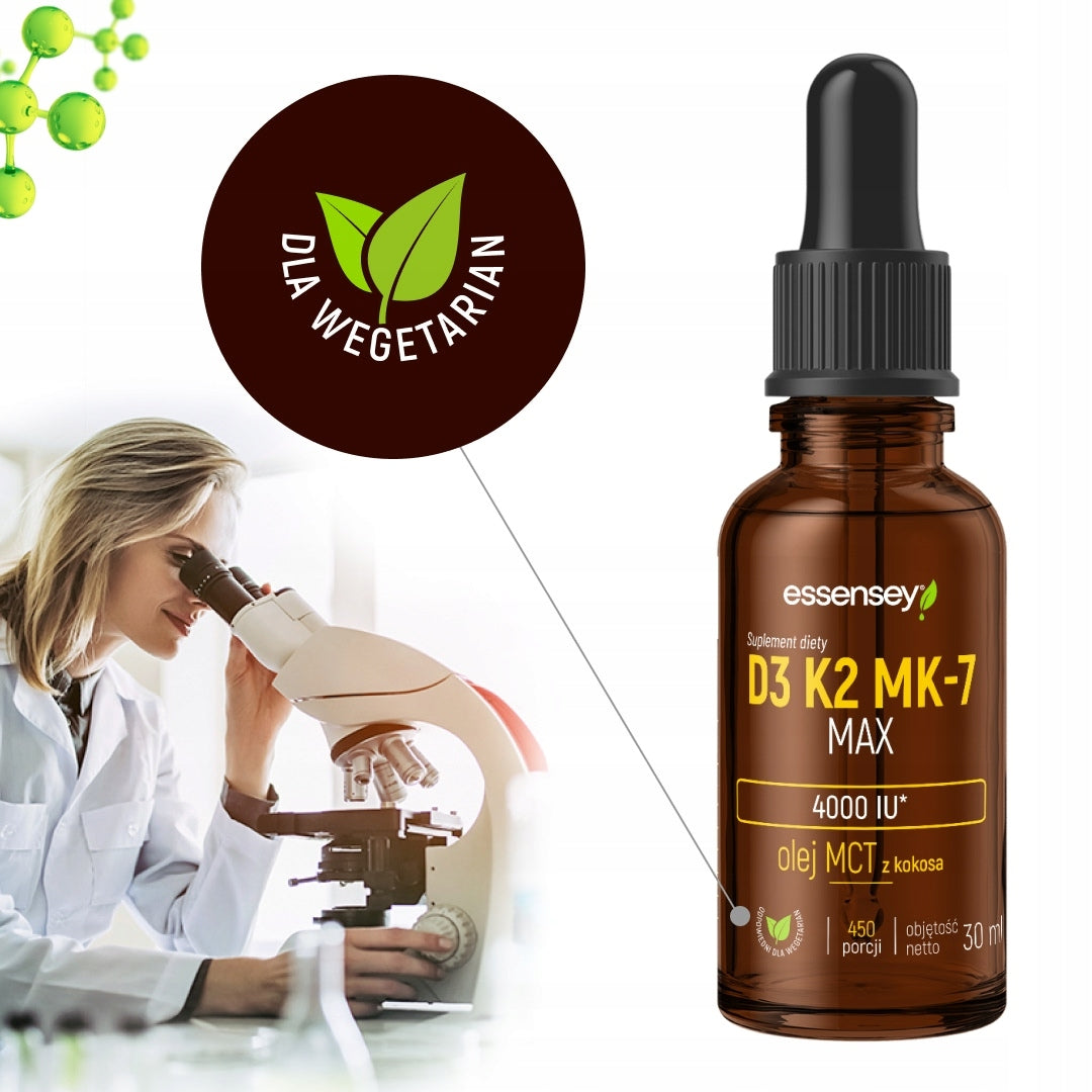 Vitamin D3 4000 + K2 MK7 Forte For 450 Days In Drops Resistance Teeth Bone Packaging status original