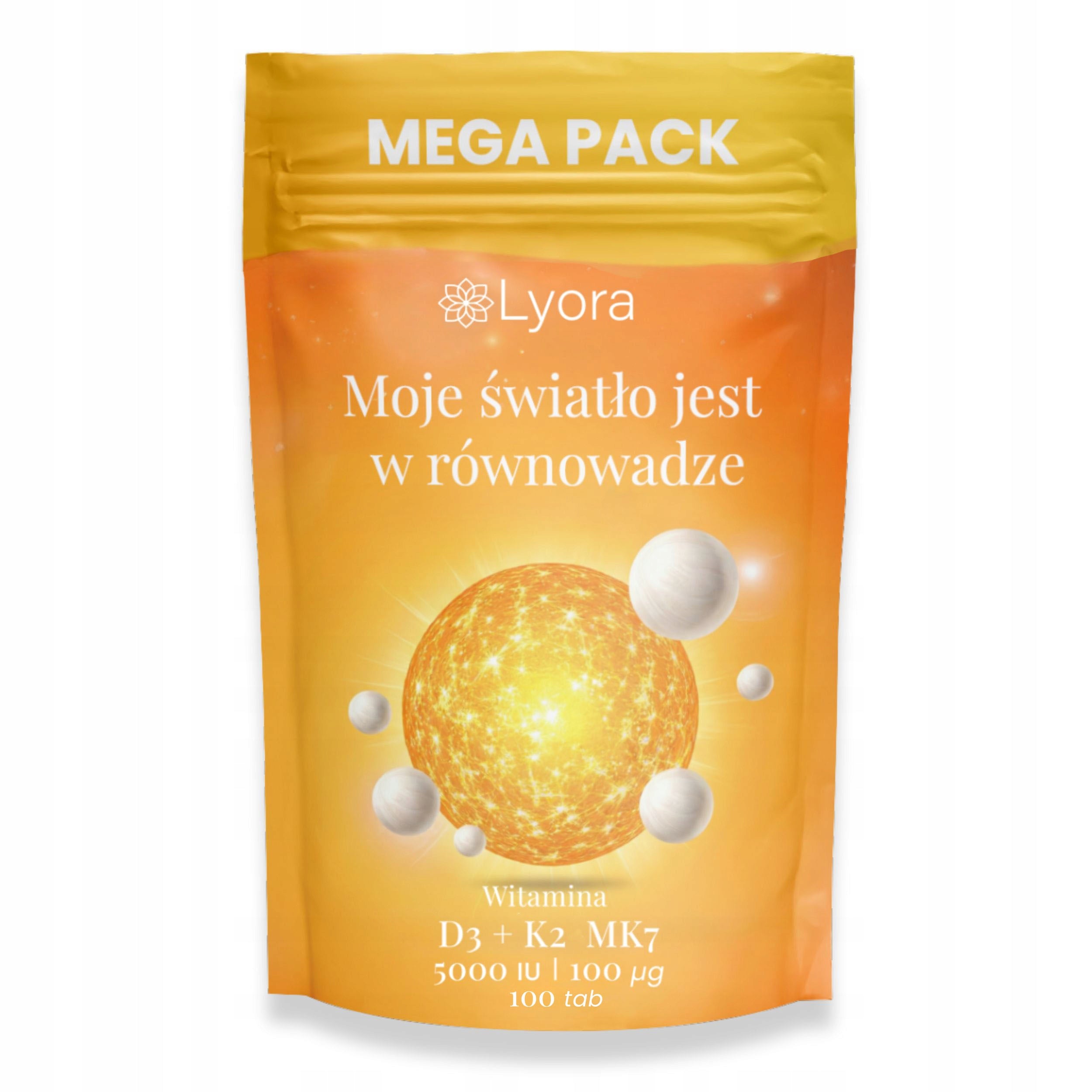 Vitamin D3 5000 IU K2 MK7 100 ug 500 tablets Mega Pack Strong Lyora Bones
