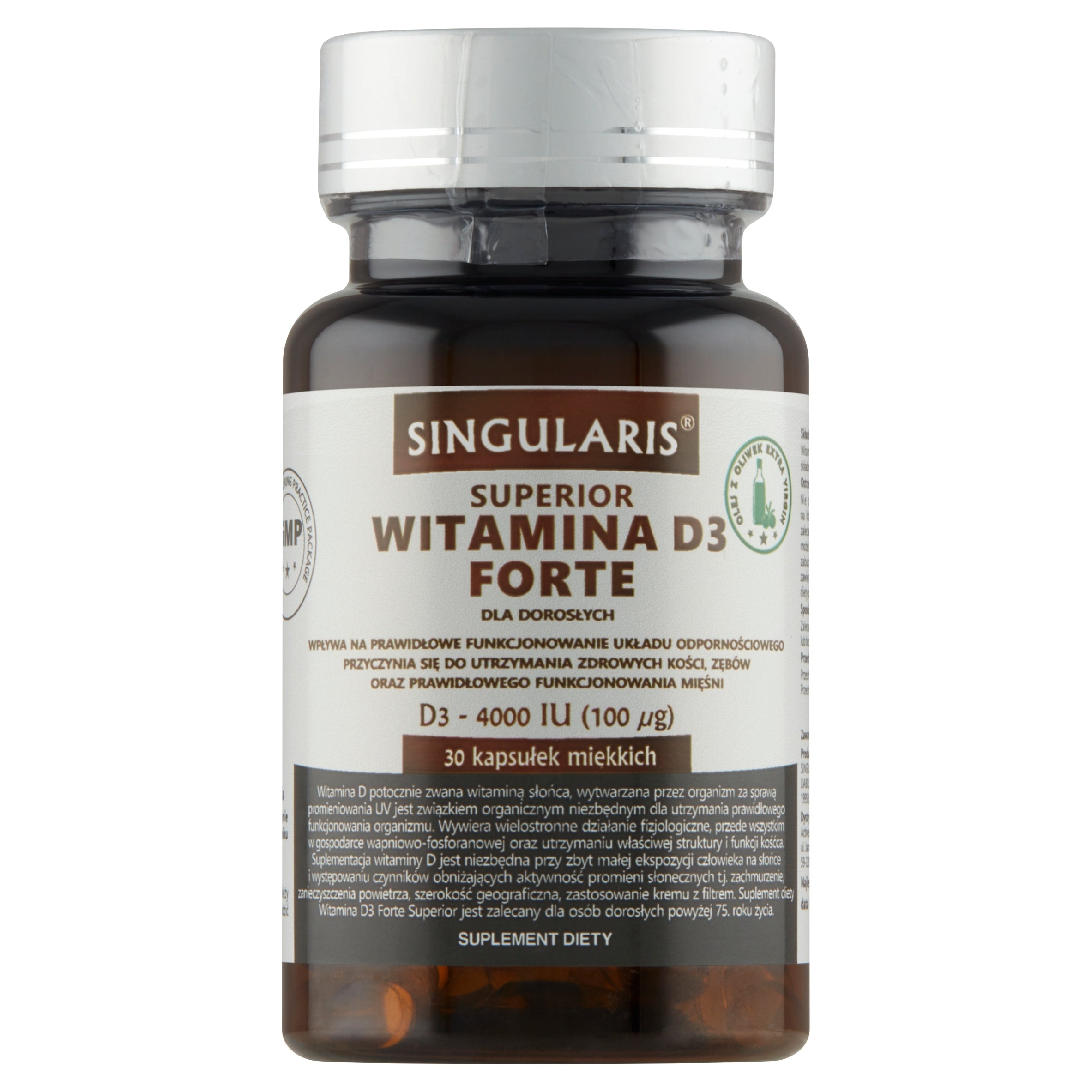 Vitamin D3 Forte 4000 IU 30 capsules Singularis