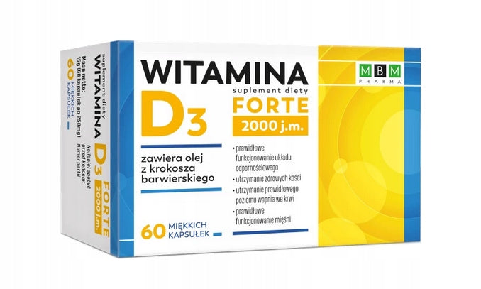 Vitamin D3 Forte MBM 60 Capsules