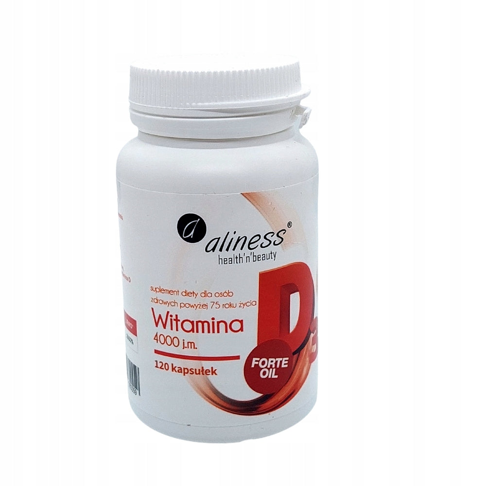 Vitamin D3 Forte Oil 4000 IU 120 pcs Aliness Brand Aliness
