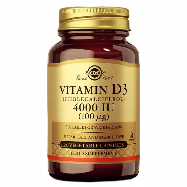 Vitamin D3 (cholecalciferol) 4000 IU (100 mcg) 120 vegetable capsules
