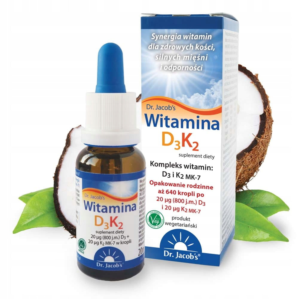 Vitamin D3K2 drops 20 ml Dr. Jacob's