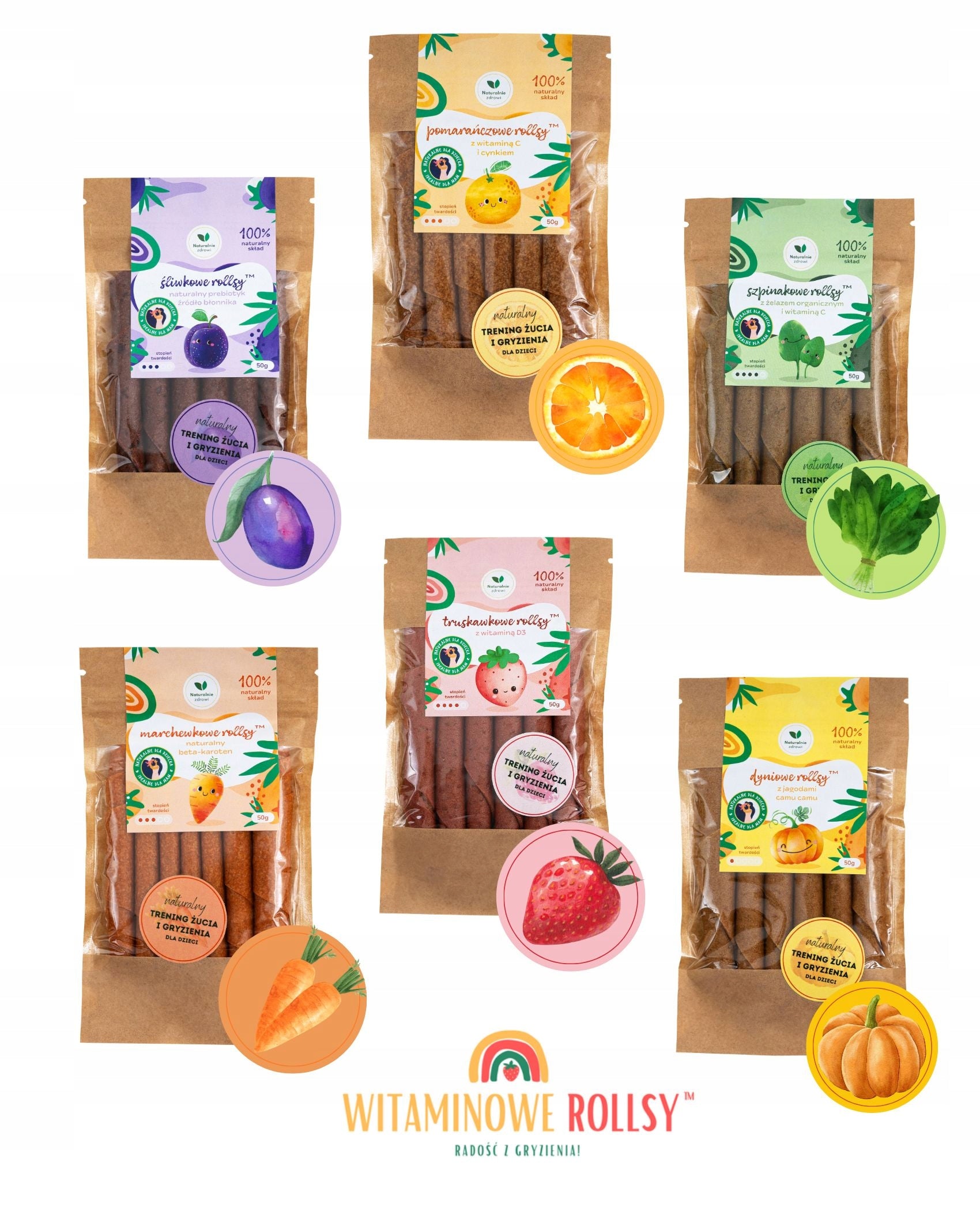 Vitamin Fruit and Vegetable Rolls 6 Flavors 300 g