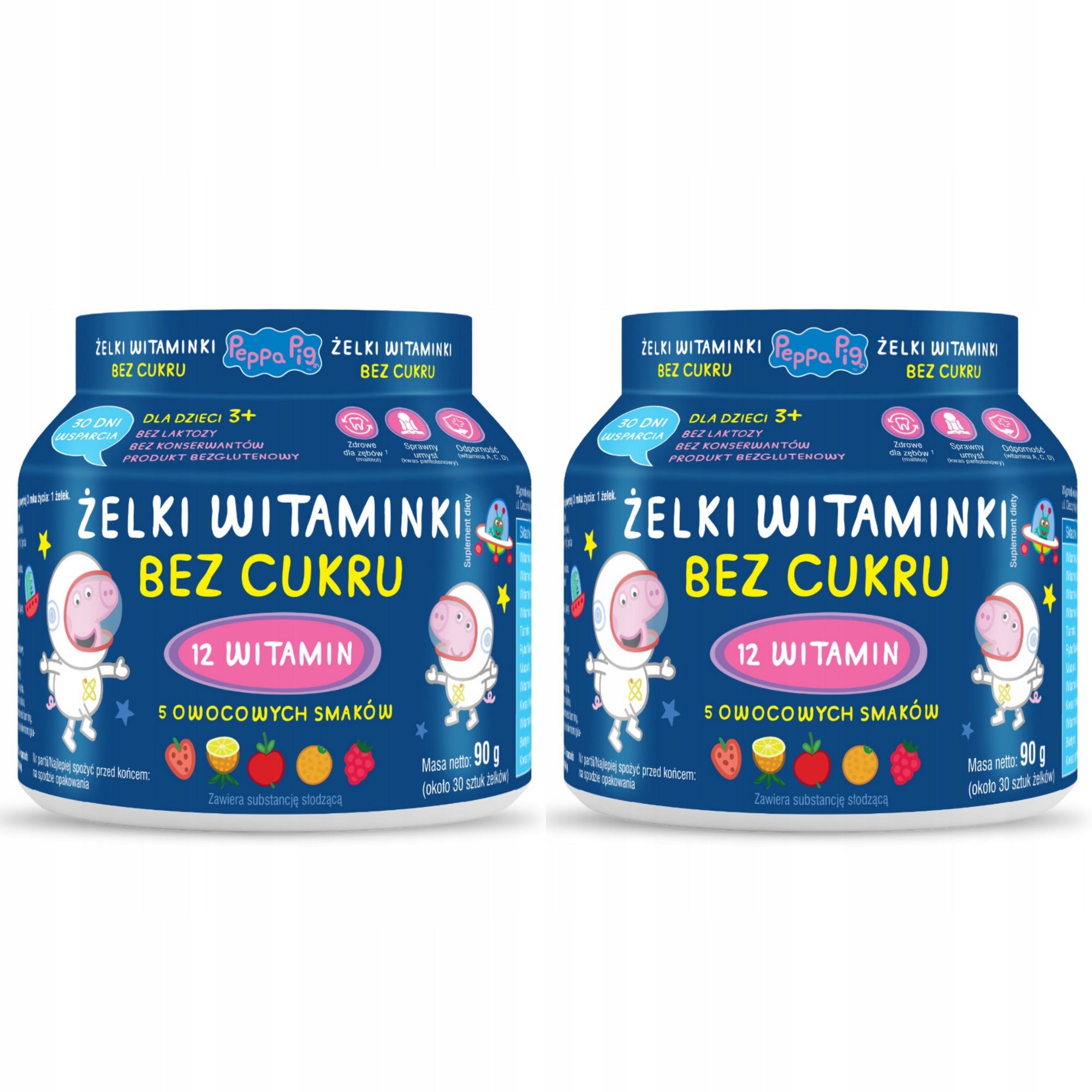 Vitamin Gummies in Gummies for Children Without Peppa Sugar For Resistance 60 Pieces
