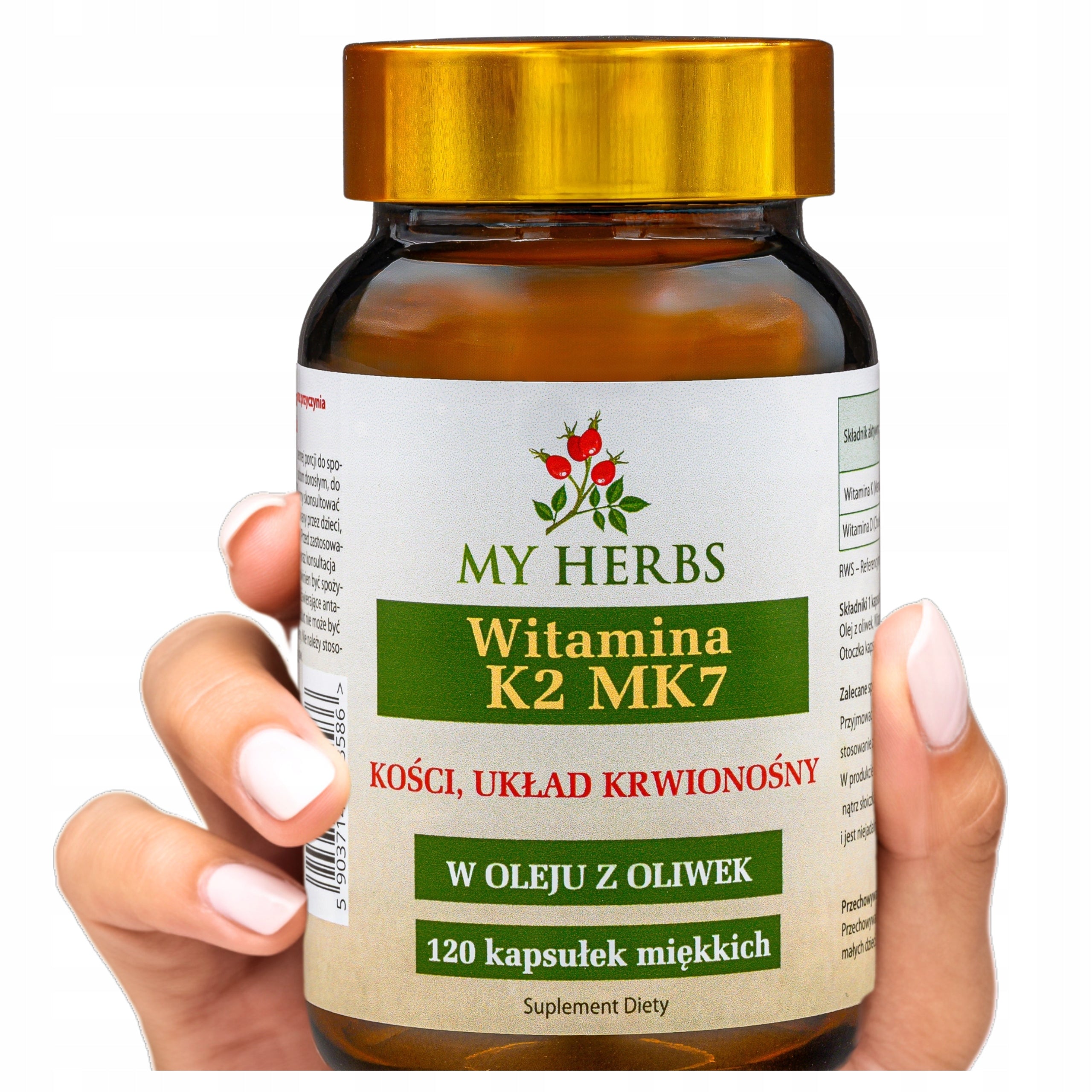 Vitamin K2 MK7 in olive oil 120 kaps.