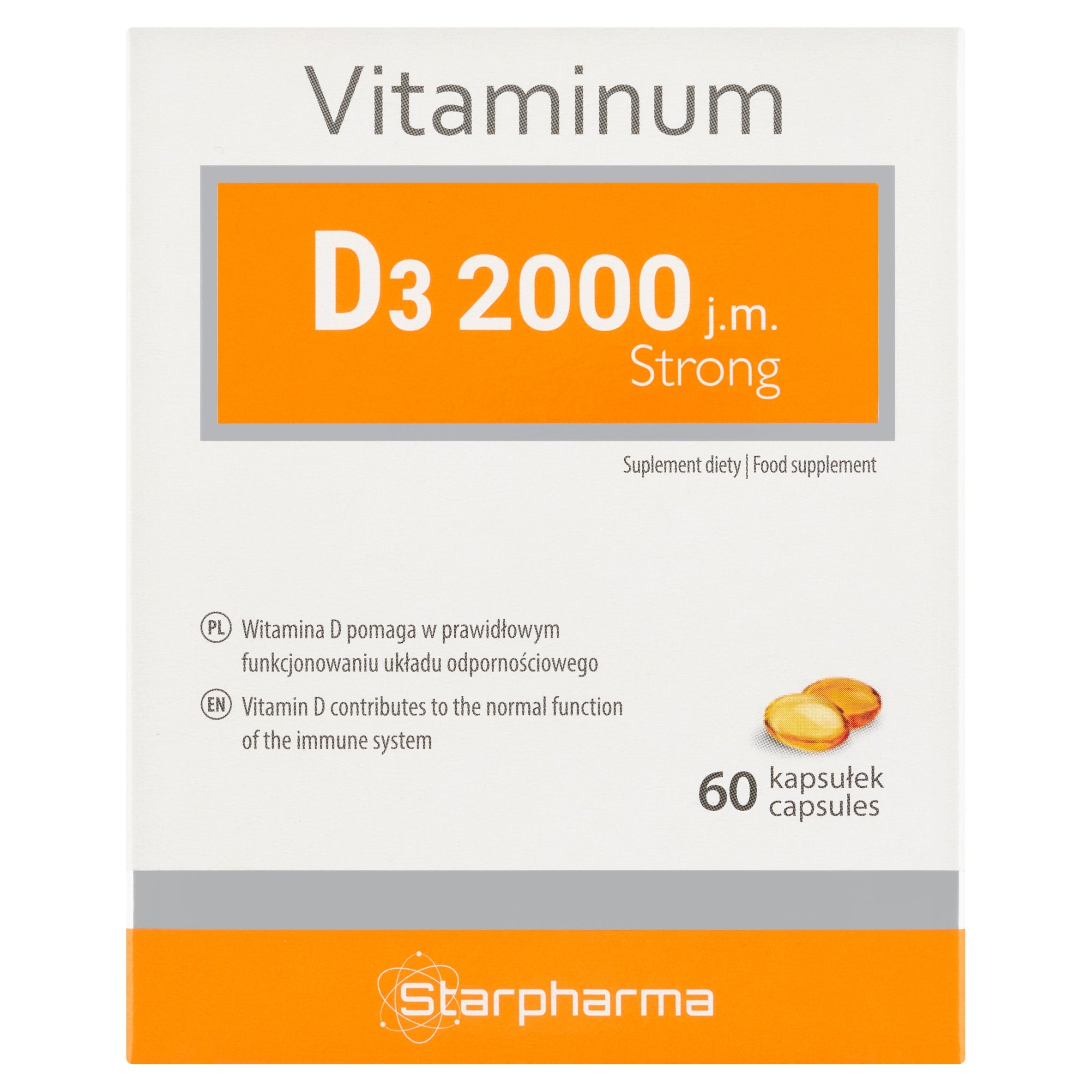 Vitaminum D3 2000j Strong Starpharma 60 capsules Manufacturer code 5906874986936