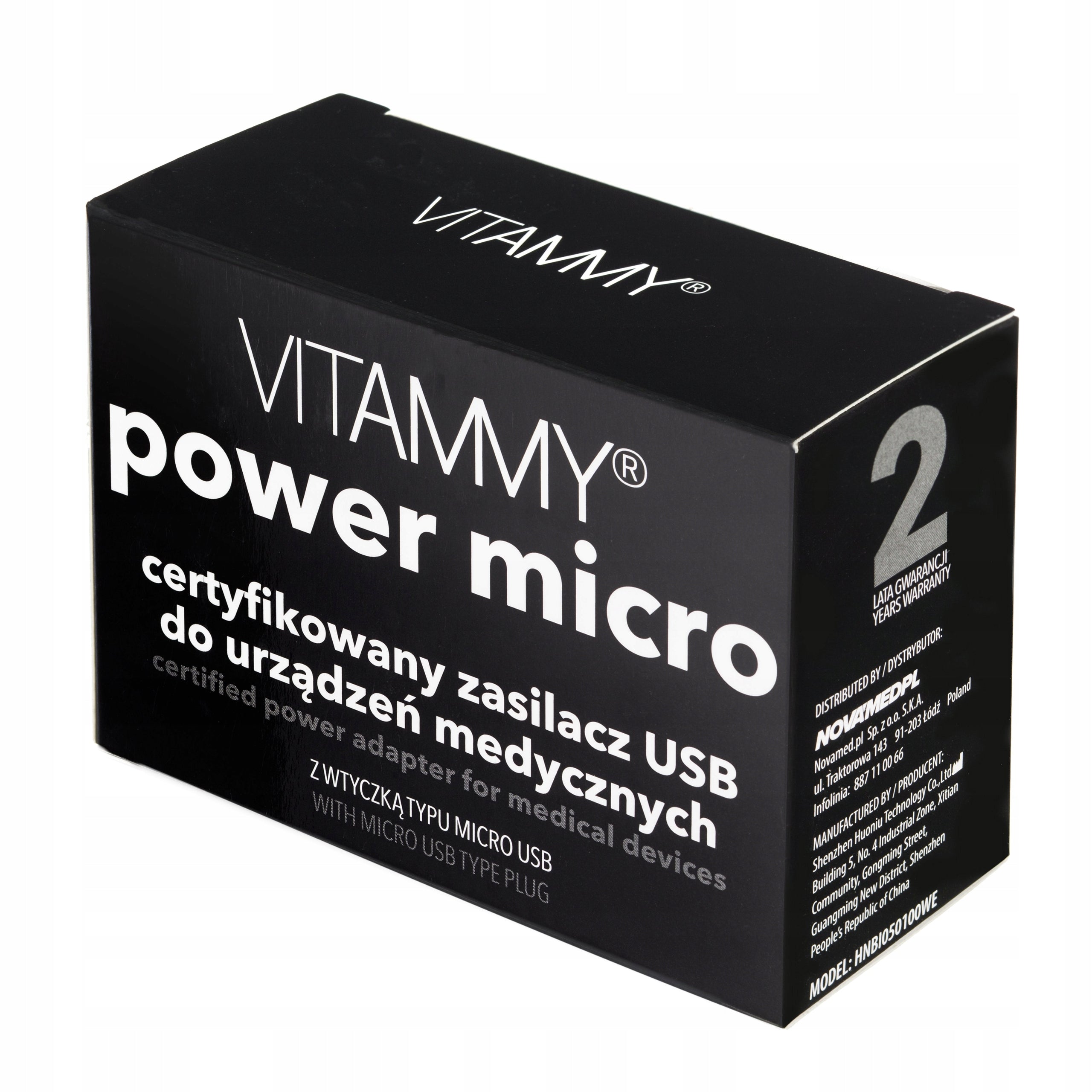 Vitammy Power micro power supply for NEXT 1, 5, 9 blood pressure monitors Manufacturer code POWER micro NEXT