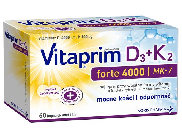 Vitaprim D3 Forte 4000 K2, 60 soft capsules