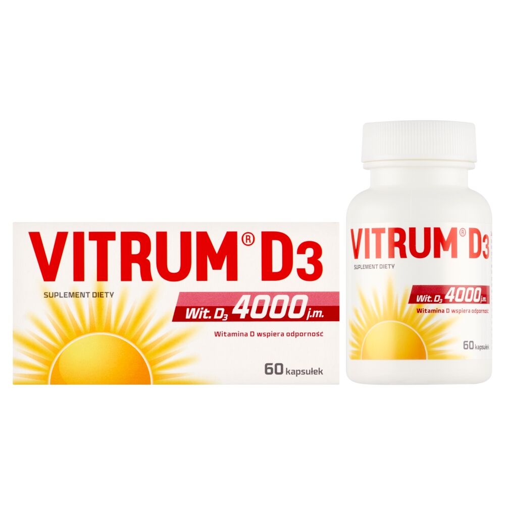 Vitrum D3 4000 IU 60 capsules for immunity Packaging status original