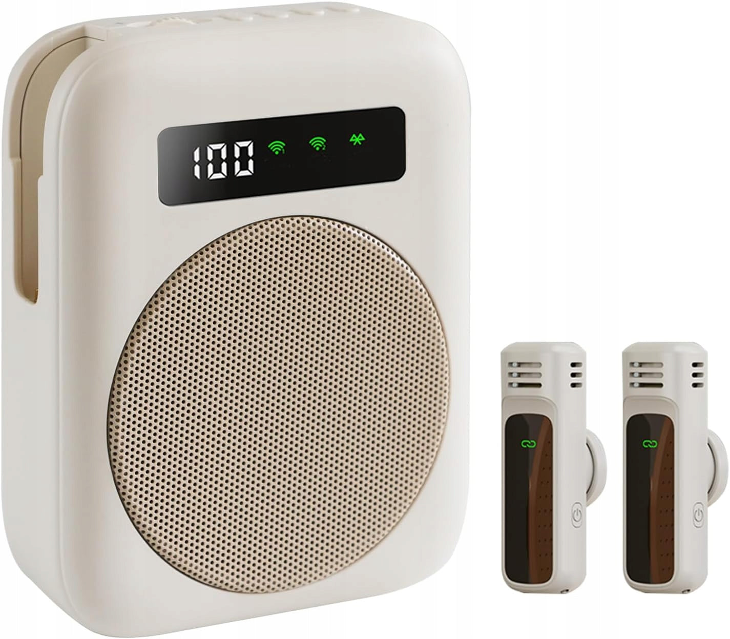 Voice Amplifier Portable Wireless 2 Tie Microphones