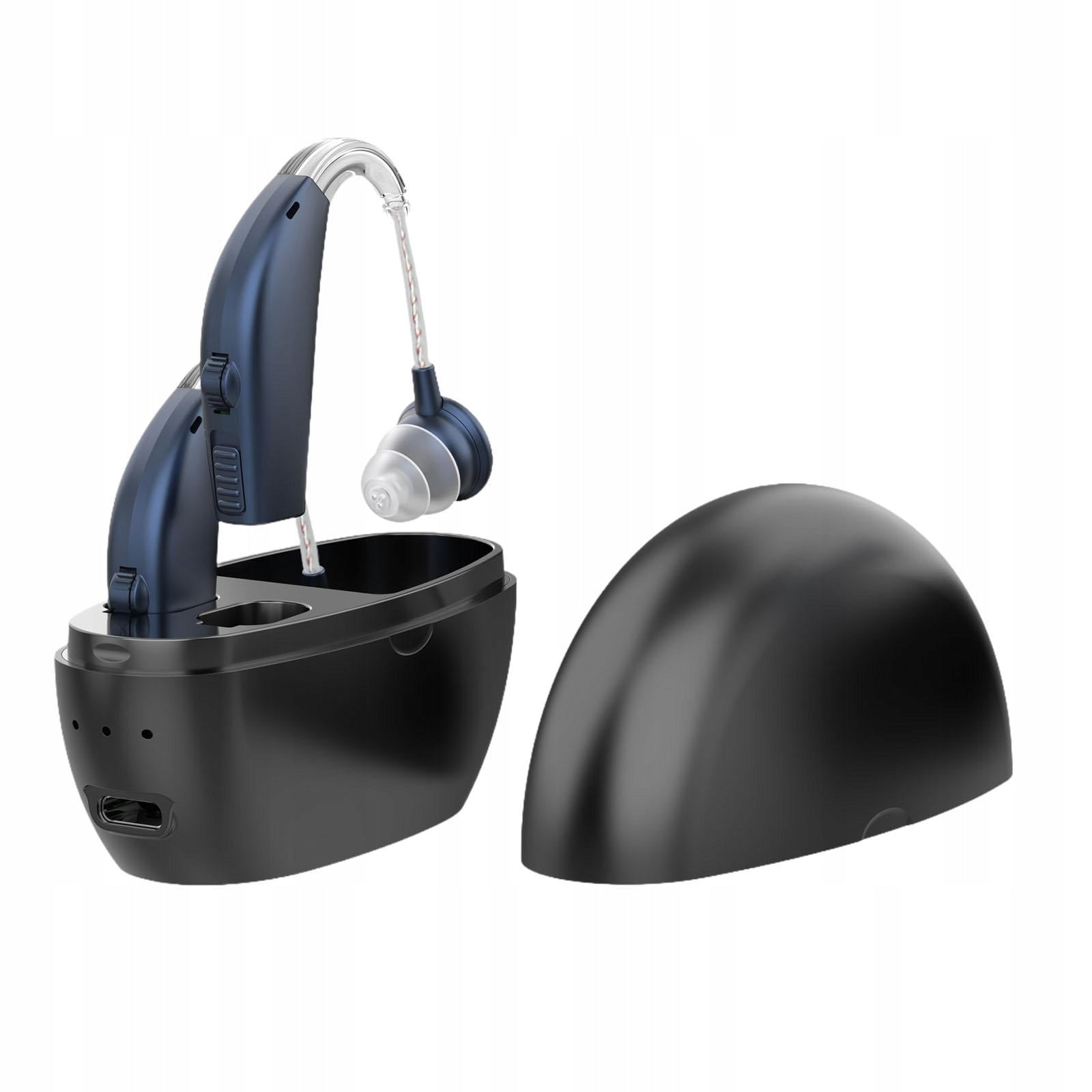 Voice Device Hearing Amplifier with Charging Case Small Enhancer Blue Black Medical device type medical device or in-vitro diagnostic medical device
