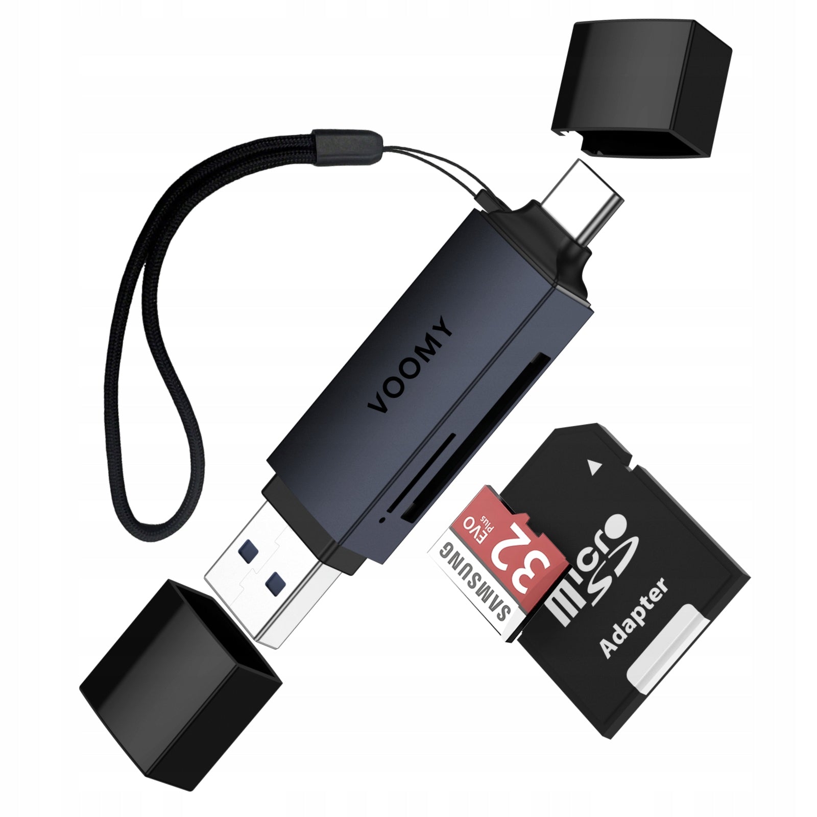 Voomy Connect H11 - USB 3.0 Card Reader – SD & MicroSD – 5Gbps – Space Blue