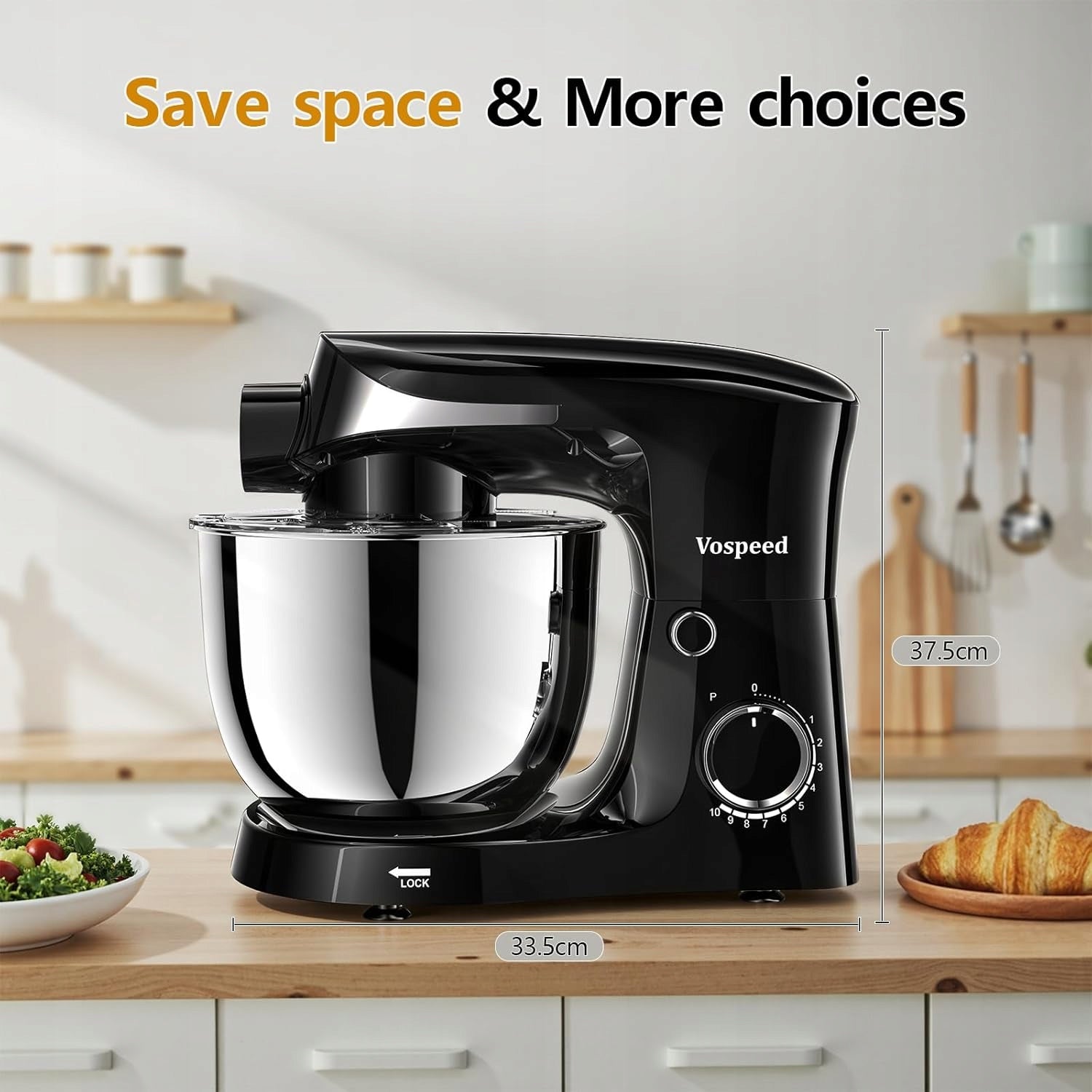 Vospeed Stand Mixer, 5.5L Food Processor Brand no brand