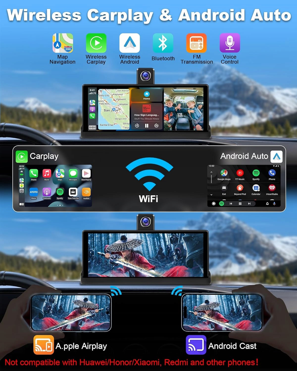 Vtopek 10,26" CarPlay Android Auto Camera 4K GPS 64GB Manufacturer code T337S
