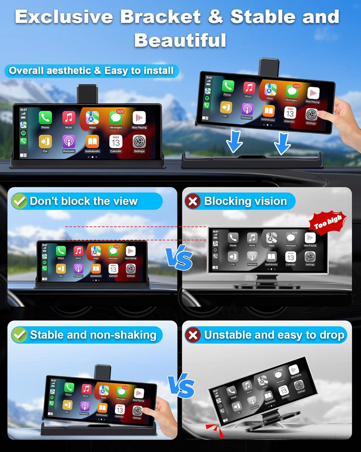 Vtopek 10,26" CarPlay Android Auto Camera 4K GPS 64GB Packaging status original