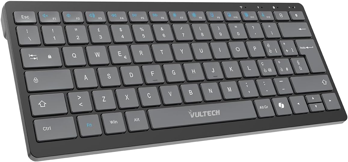 VulTech KEY-601WBT Bluetooth Keyboard Italian Silent System