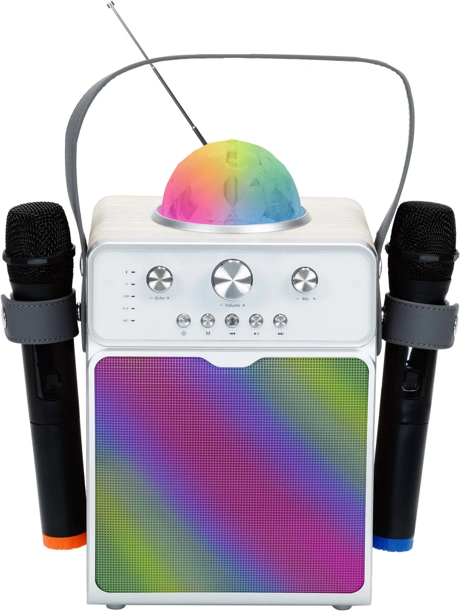 Výkonný audio MUSICMATE MM-SK200 Apex Chytrý mikrofon Karaoke Bílý Model MM-SC20