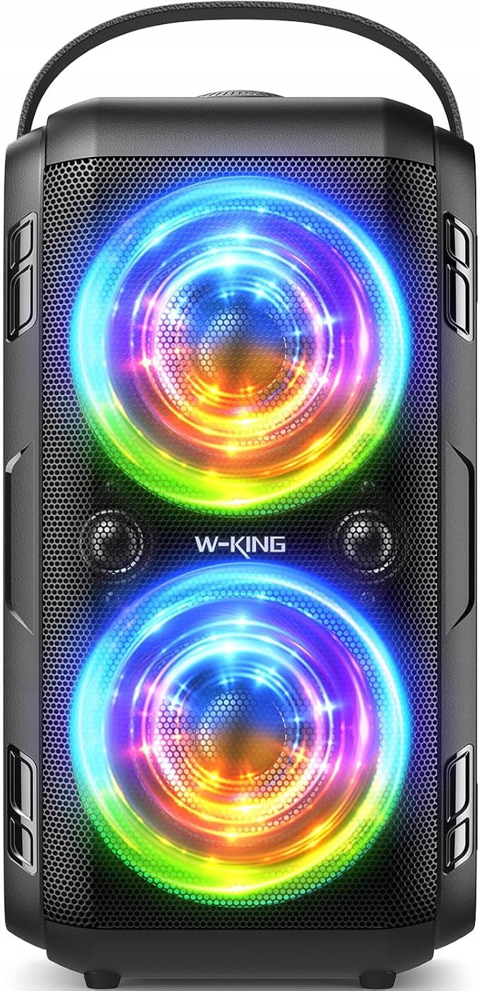 W-KING PEAK Bluetooth Speaker 180W Stereo IPX5 LED Bass 105dB
