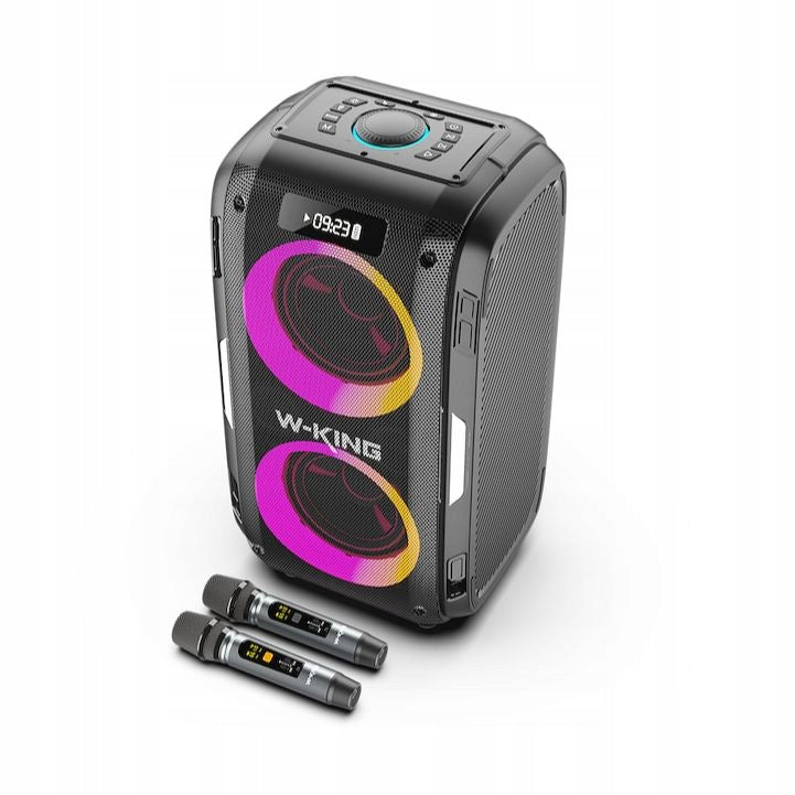 W-King T9 Pro Speaker with 2 Microphones 250W Peak, RMS, IPX6, RGB, Karaoke Packaging status original