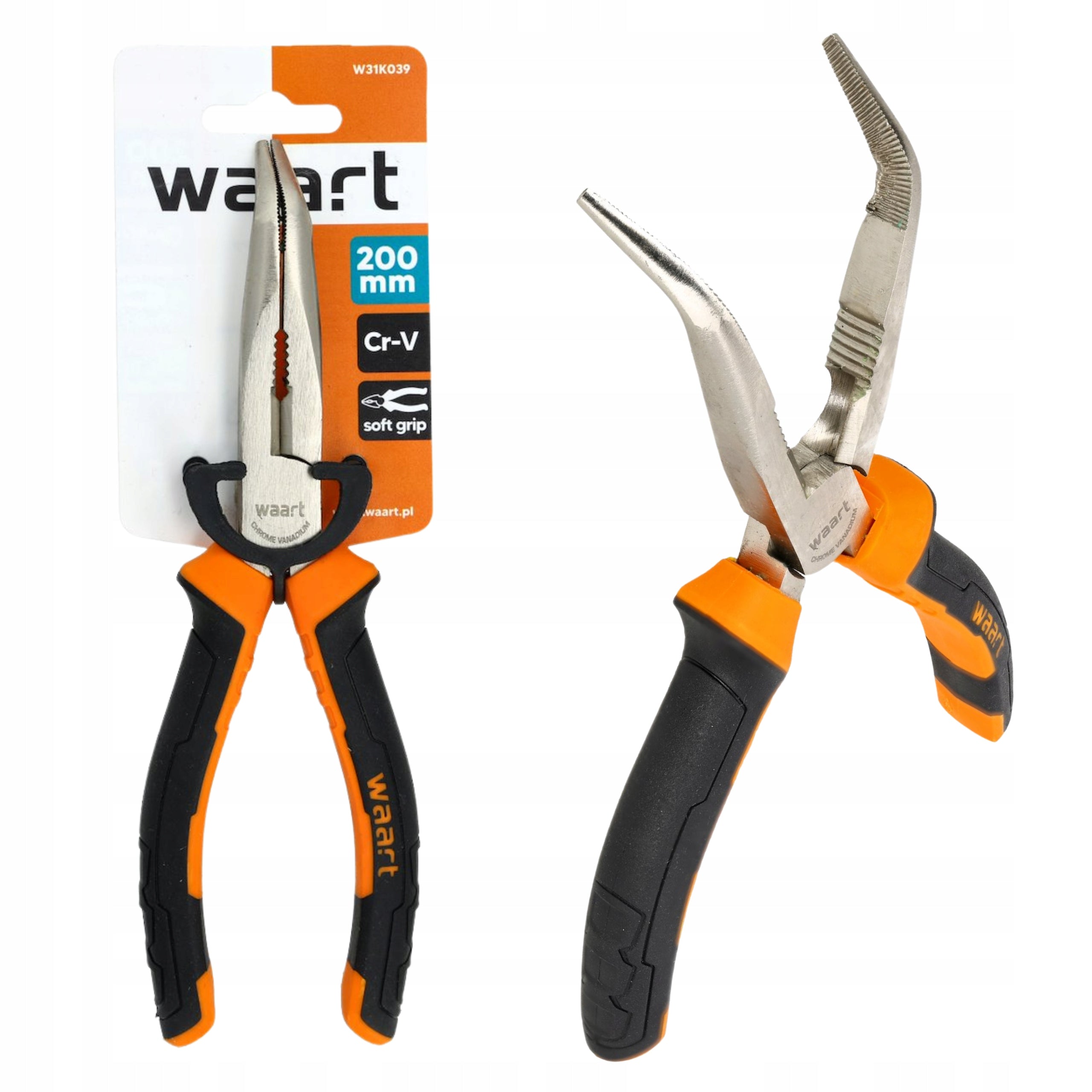 WAART Long Pliers Extended Bent Flat 200mm Flat Pliers