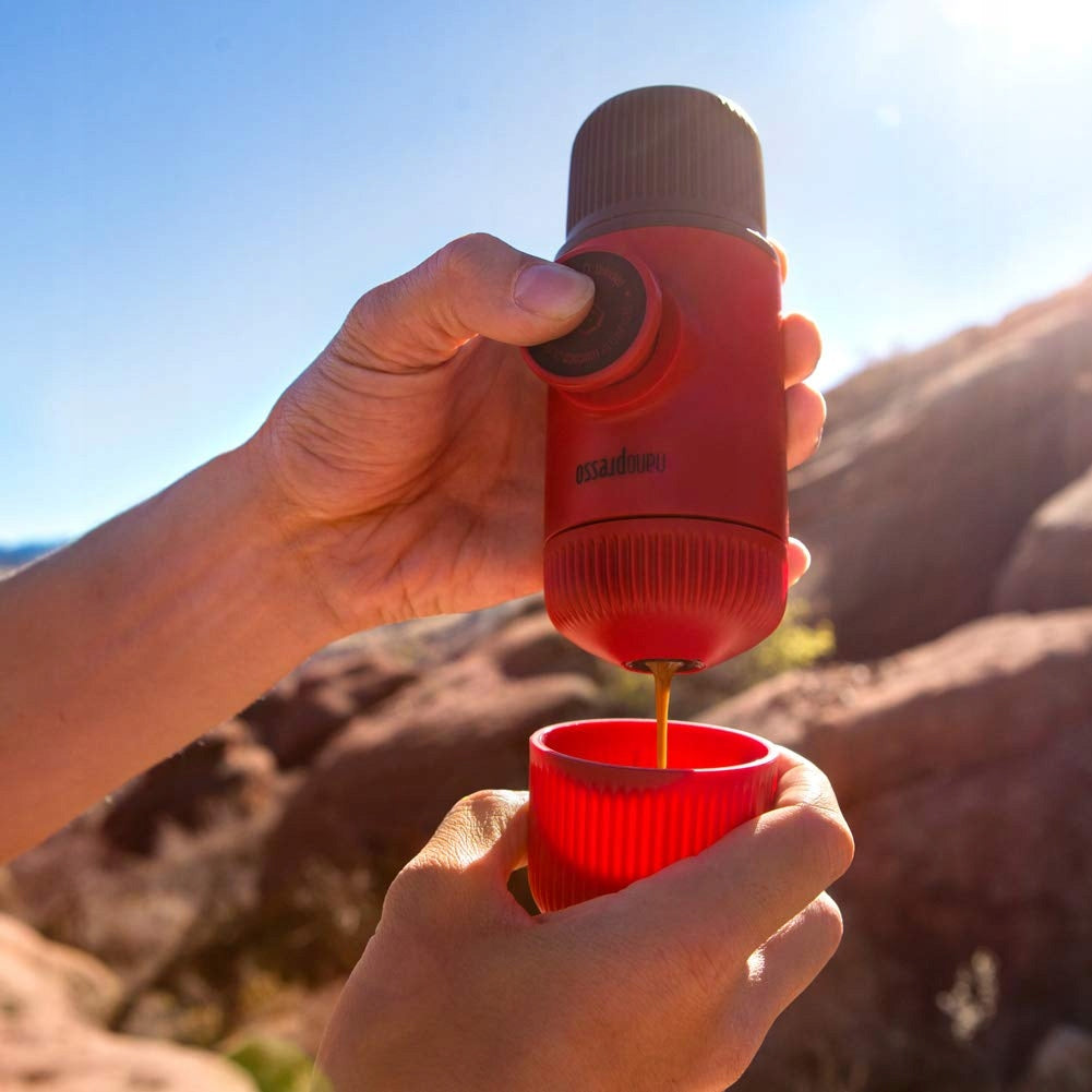 WACACO Nanopresso Portable Espresso Maker 18 Bar Red Model Nanopresso
