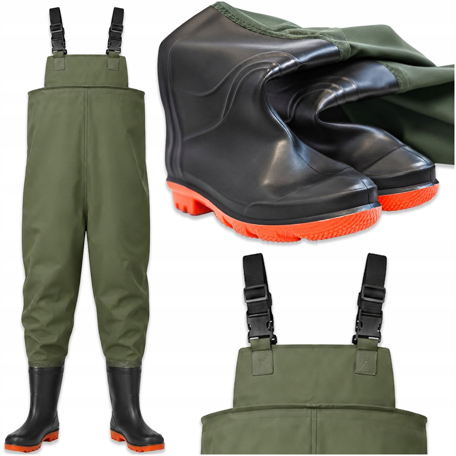 WADERS FISHING TROUSERS FISHING PANTS RUBBER WATERPROOF R. 46 Manufacturer code WODERY WĘDKARSKIE BUTY ROZMIAR 46 MEMFLOW