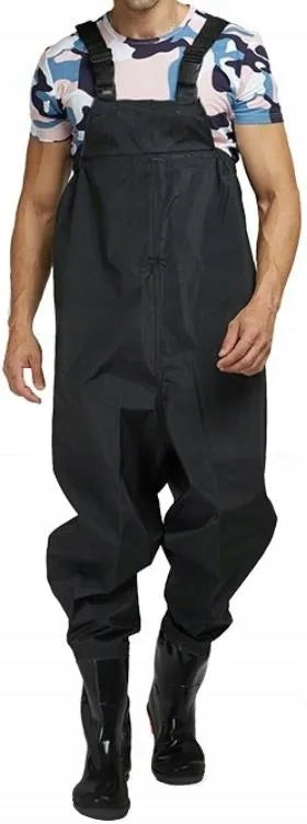 WADERS FISHING TROUSERS NON-SLIP PVC SUSPENDERS SIZE 48 290239 Manufacturer code 290239