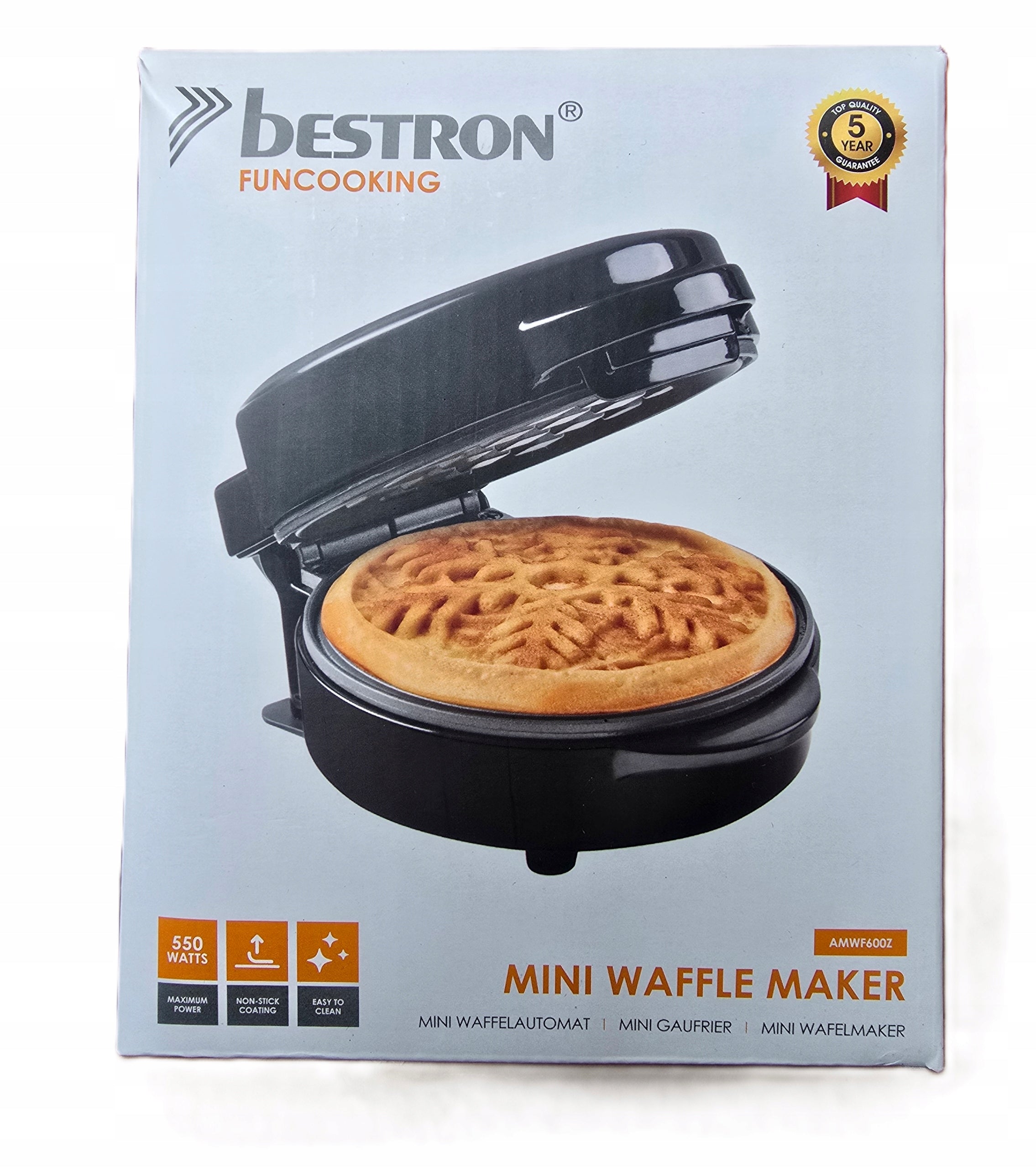 WAFFLE IRON BESTRON SNOWFLAKE 18064K 550 W black Power rating 550 W