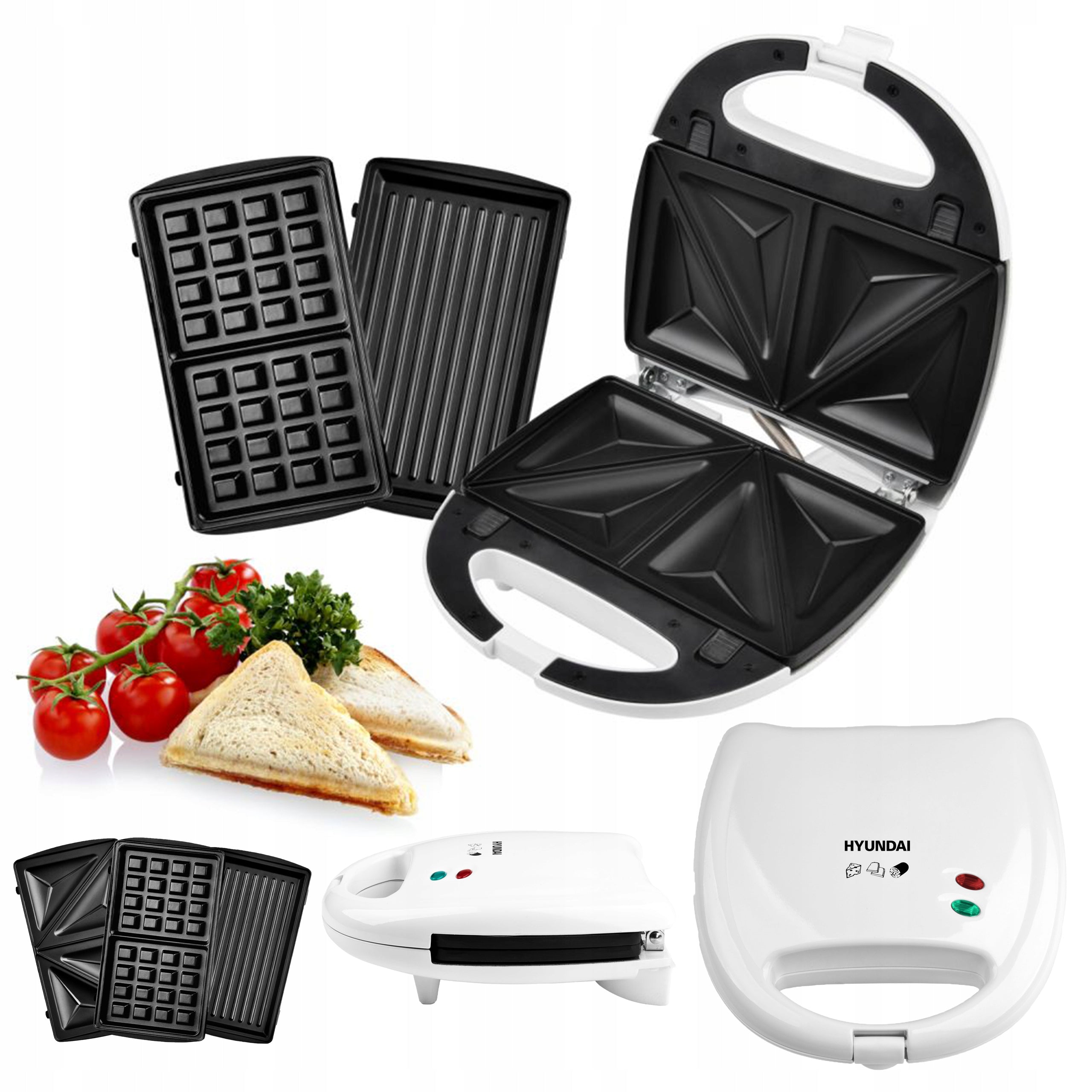 WAFFLE MAKER SANDWICH TOASTER GRILL TOASTER 3IN1 Power rating 700 W
